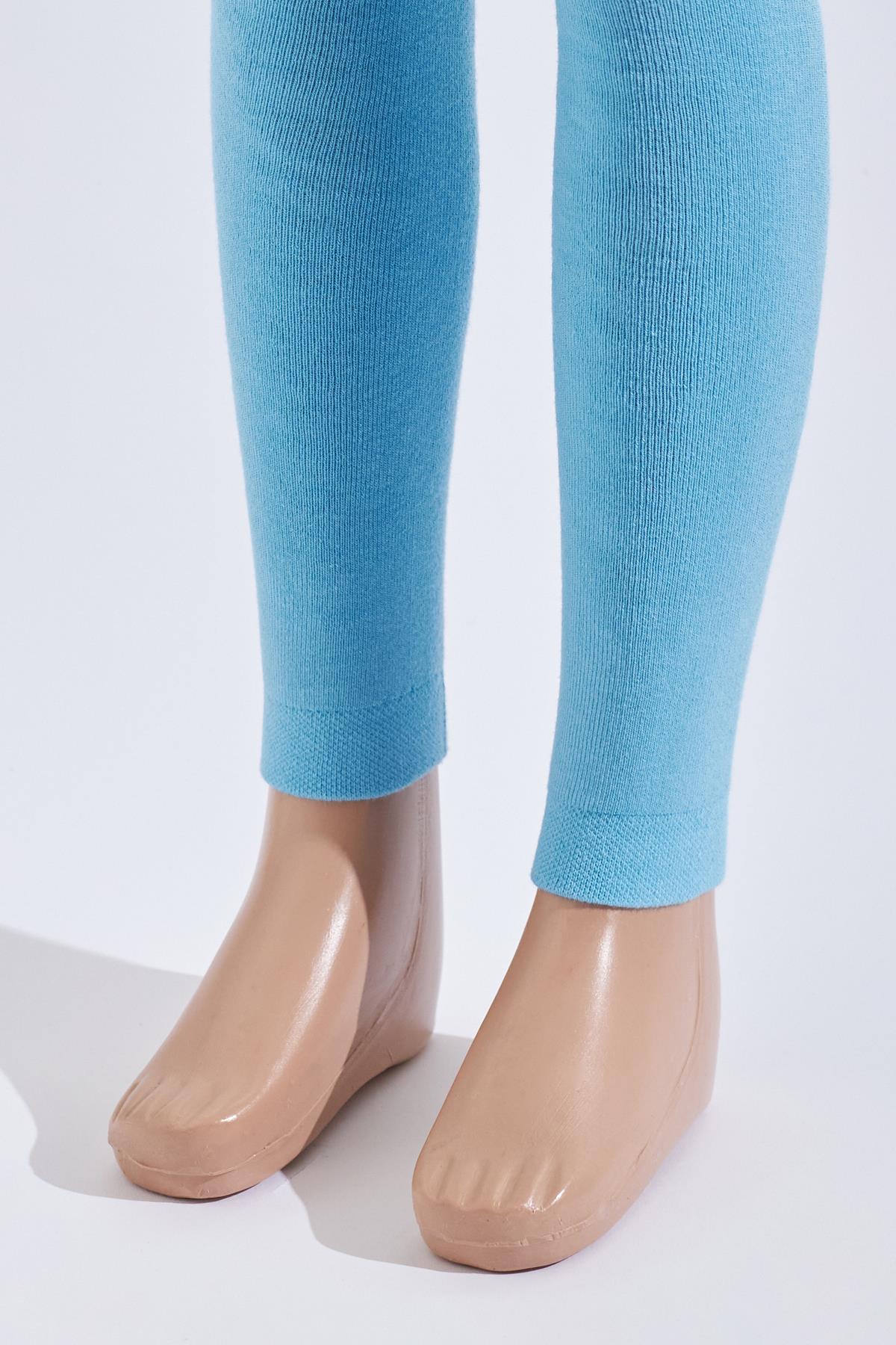 İçi Havlu Çocuk Tayt BUZ MAVİSİ