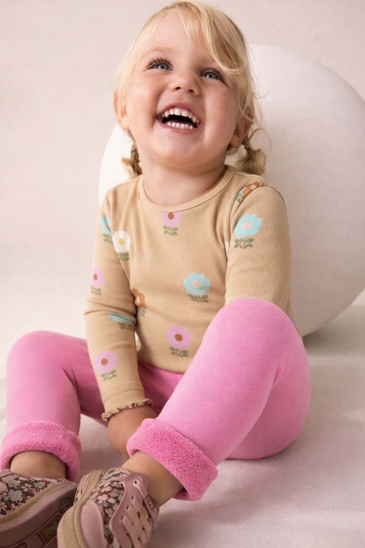 Childrens Tights with Terry Lining Fuchsia