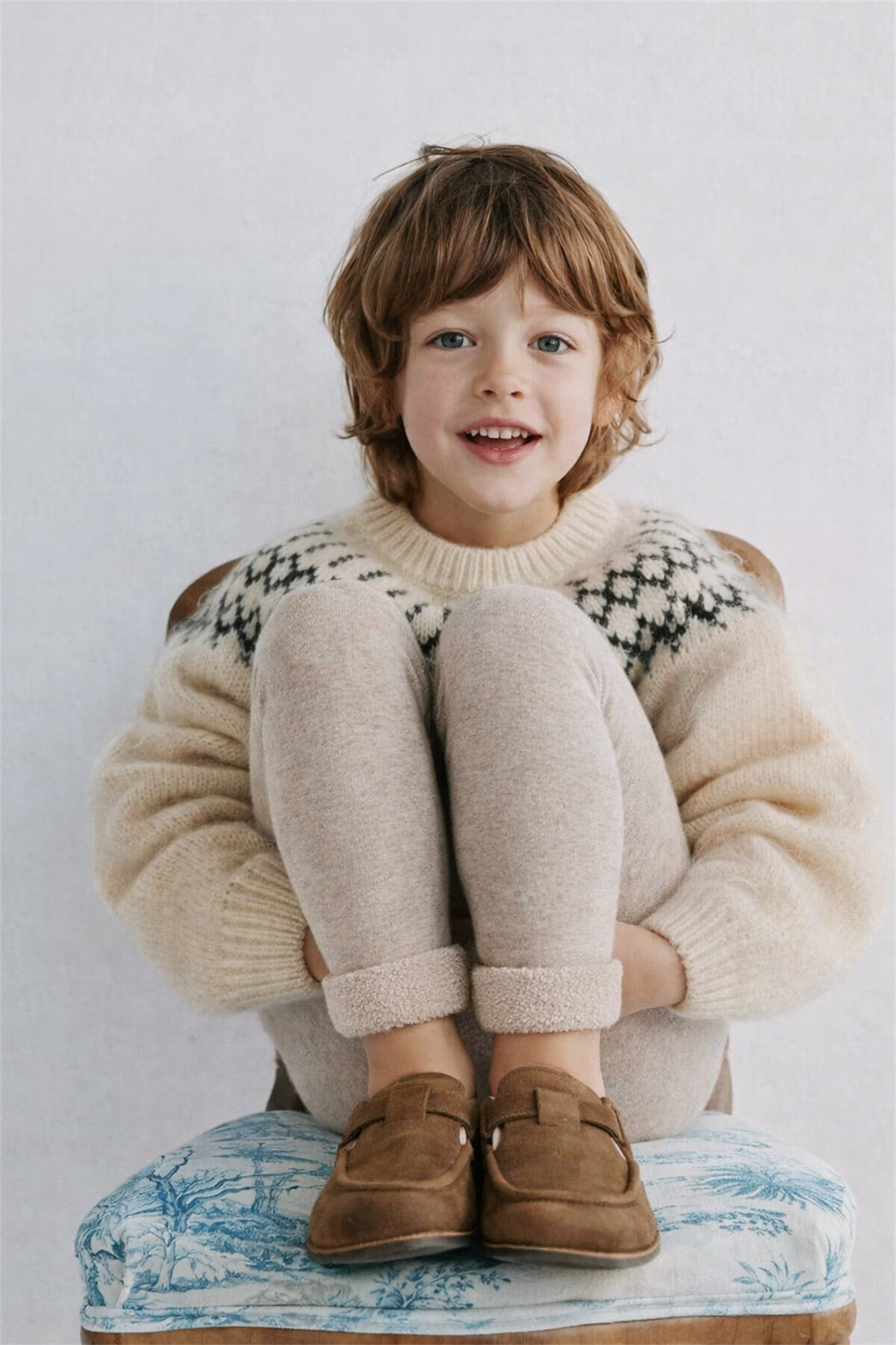 İçi Havlu Çocuk Tayt Kahve Melanj