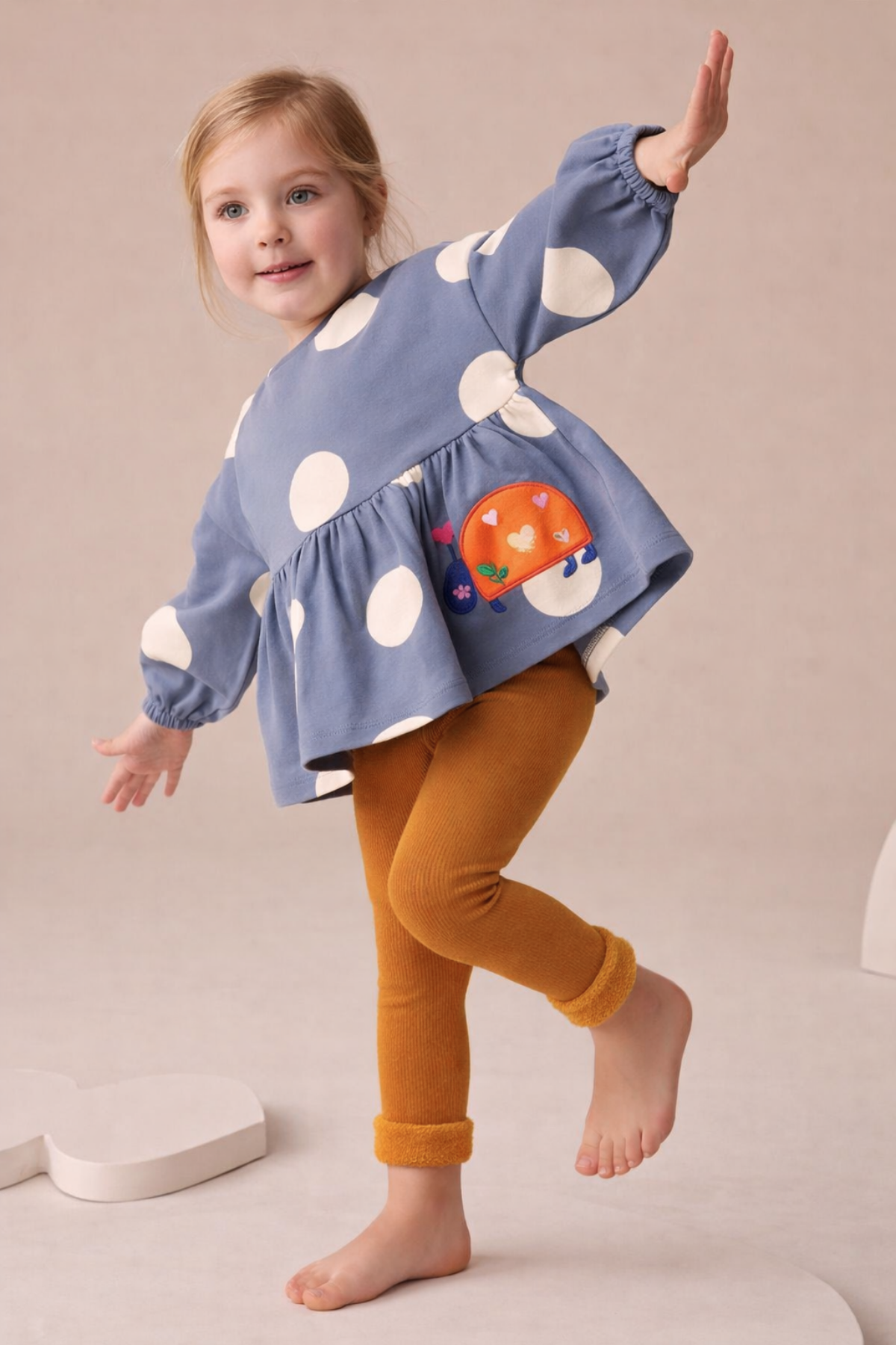 İçi Havlu Çocuk Tayt Kiremit