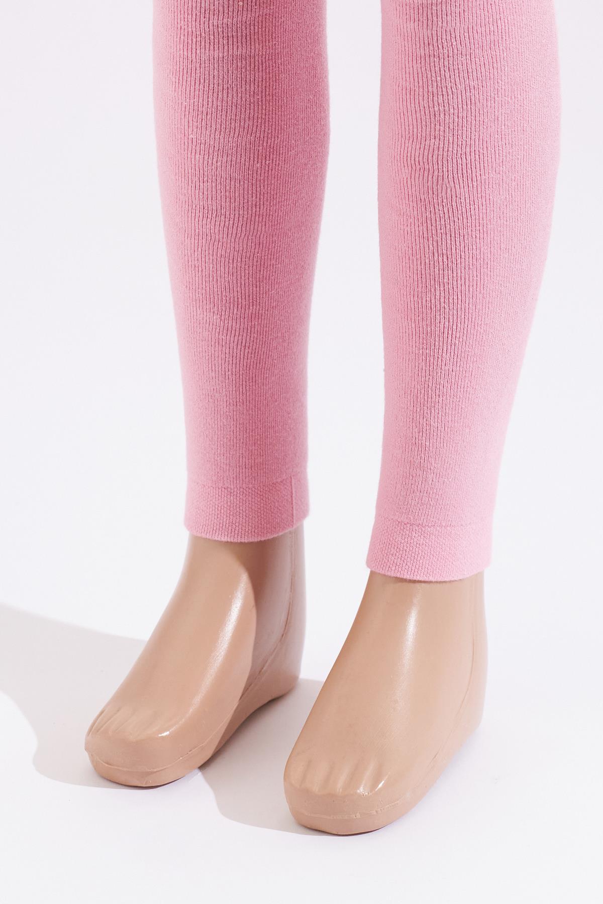 Childrens Tights With Towel Inside Dark Pink