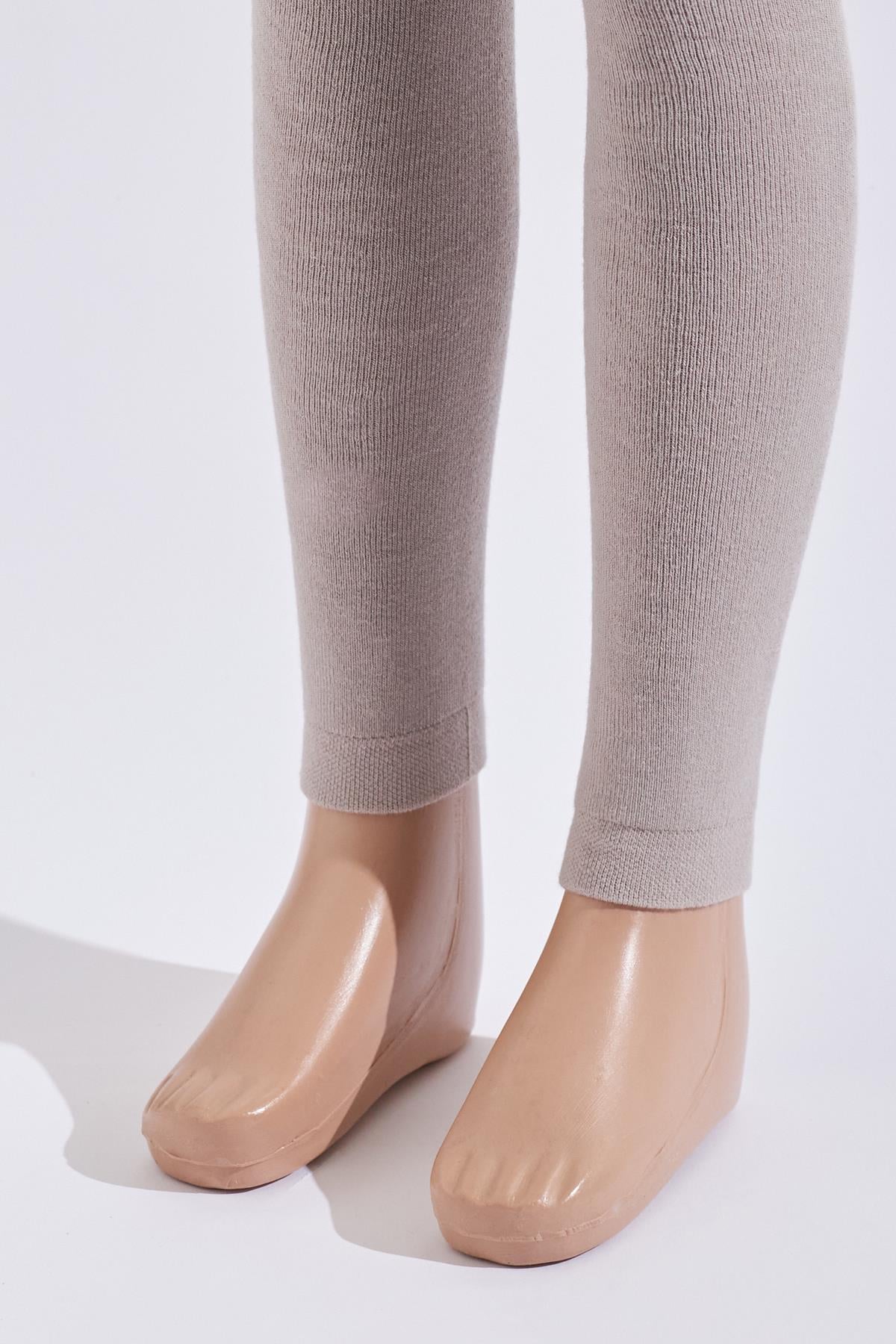 Childrens Tights With Towel Inside Cream