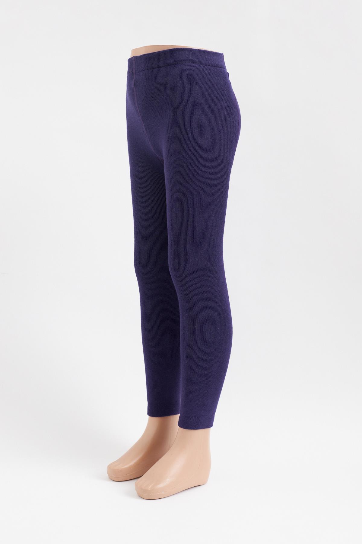 Childrens Tights With Towel Inside Navy Blue Melange
