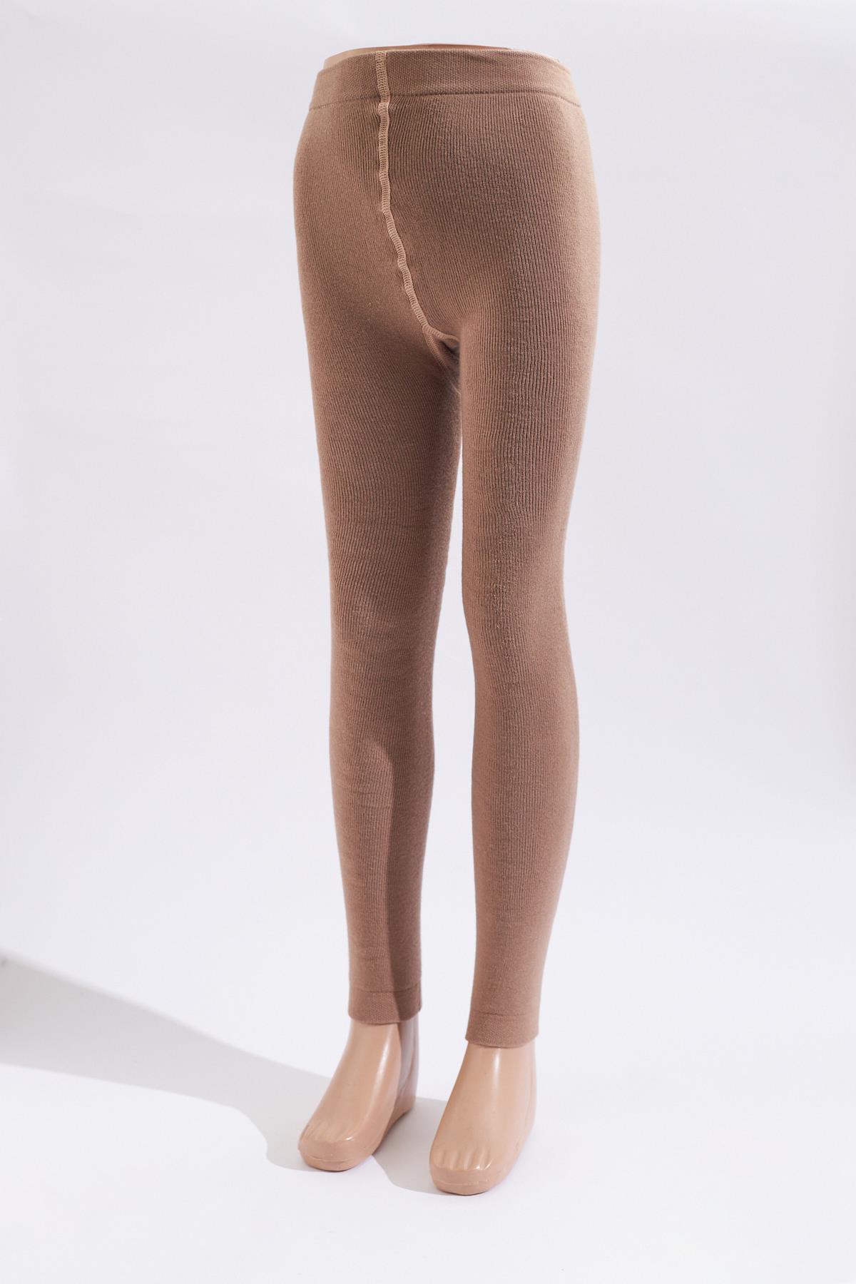 Childrens Tights With Towel Inside Light Brown