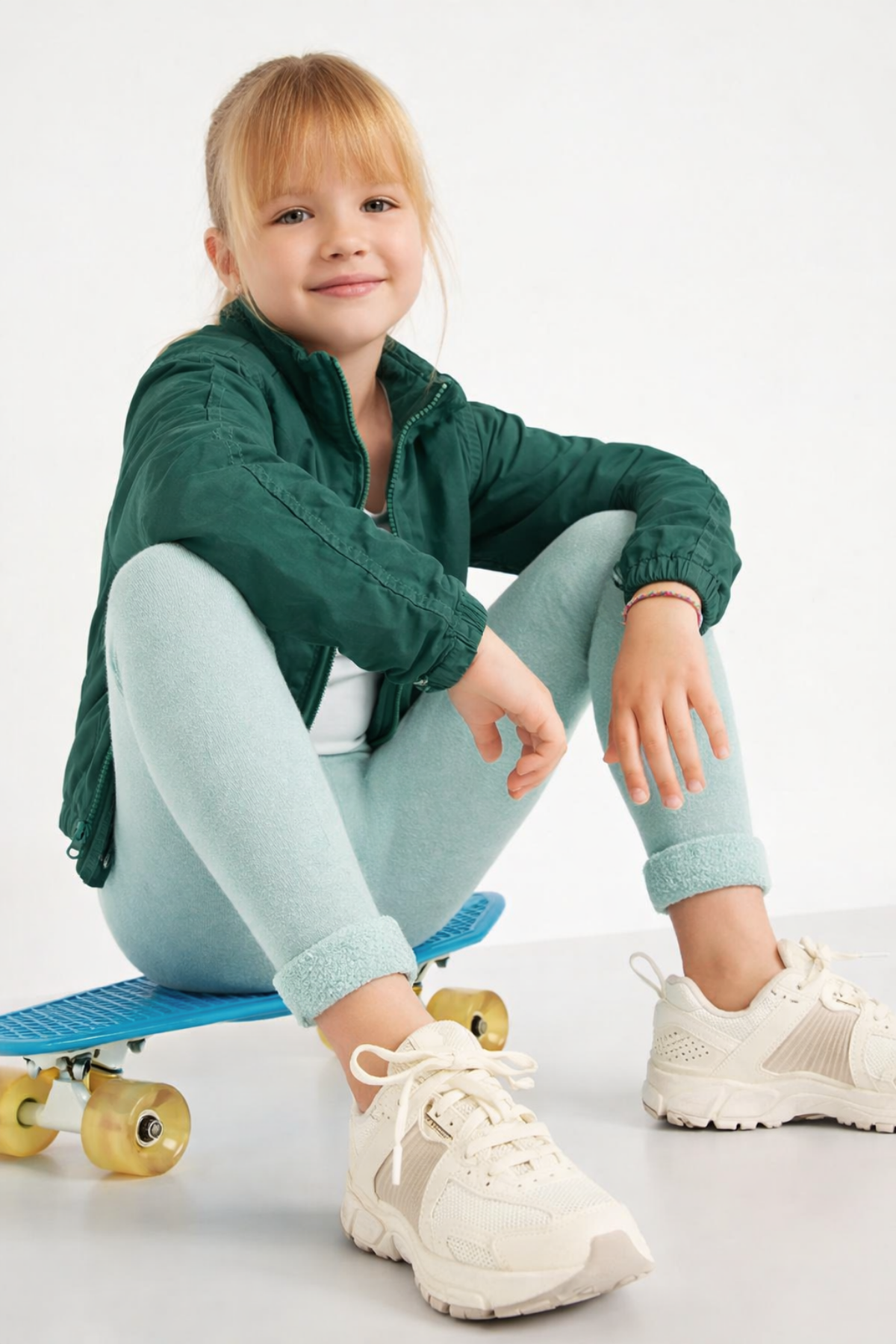 İçi Havlu Çocuk Tayt Yeşil