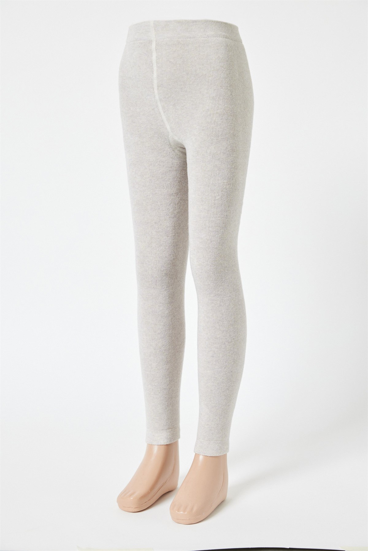 Towel-Lined Kids Leggings Cream