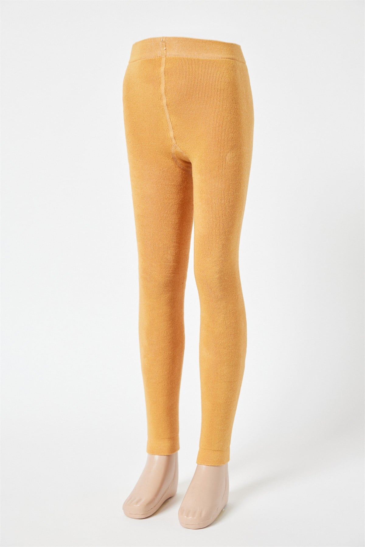 İçi Havlu Kids Leggings Mustard