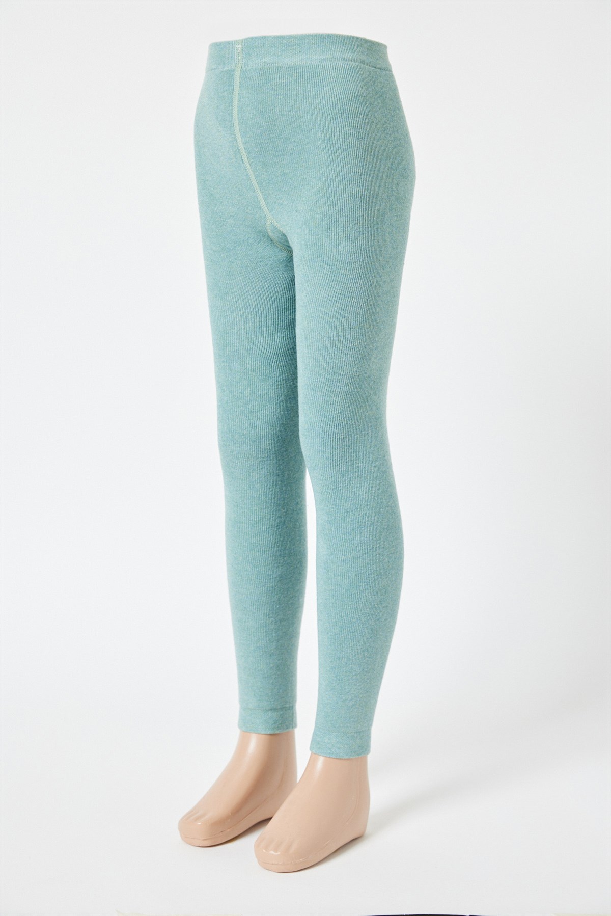 Towel-Lined Childrens Leggings Green