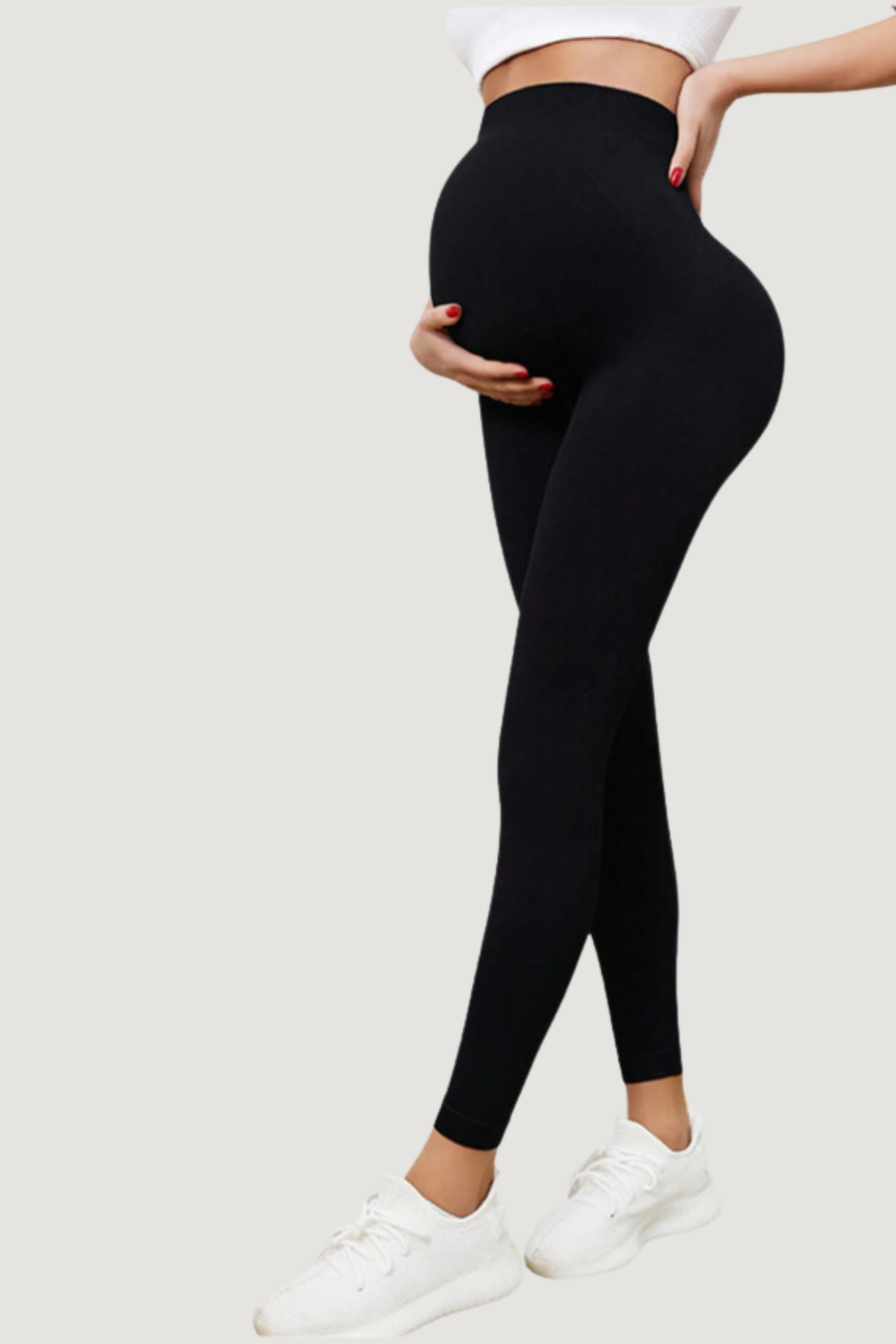 İçi Şardonlu Hamile Kadın Ayaksız Külotlu Çorap SİYAH