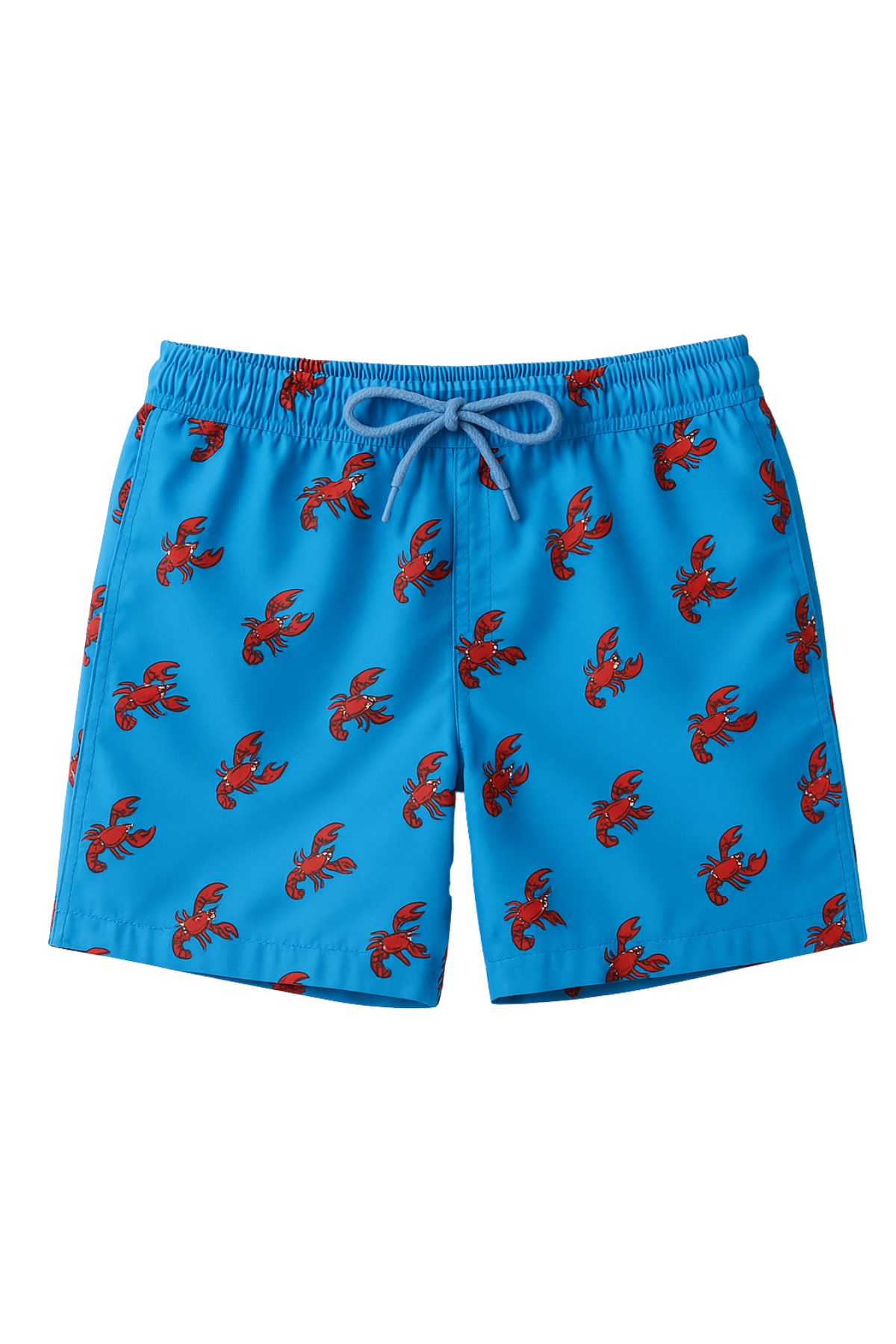Mens Lobster Patterned Swim Shorts Blue