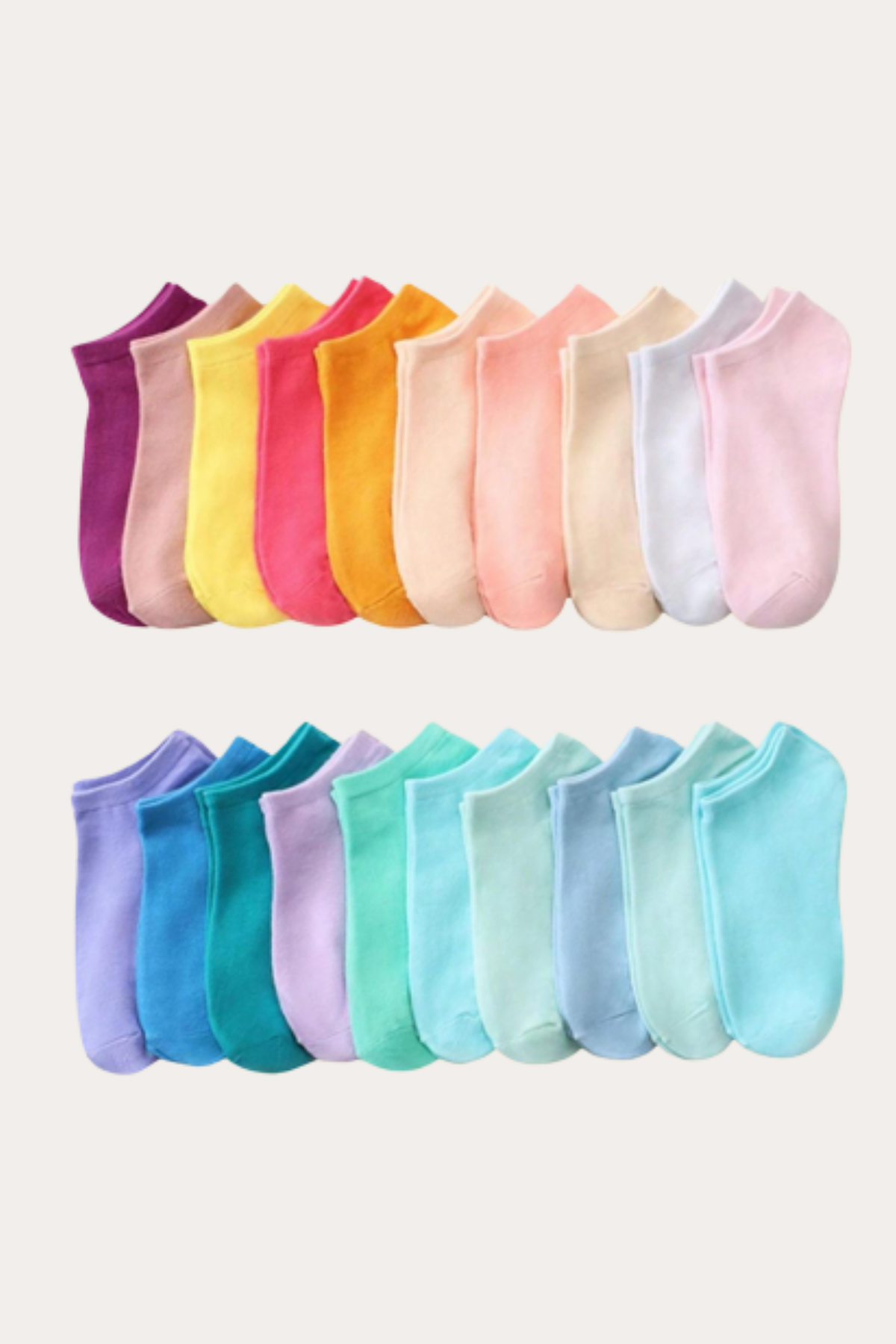 12501G1030 10PCK KADIN STEP ÇORAP ÇOK RENKLİ