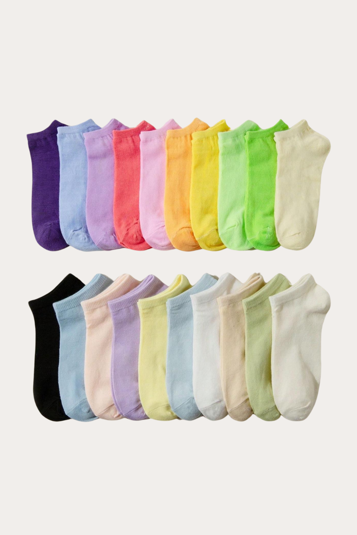 12501G1030 10PCK KADIN STEP ÇORAP ÇOK RENKLİ