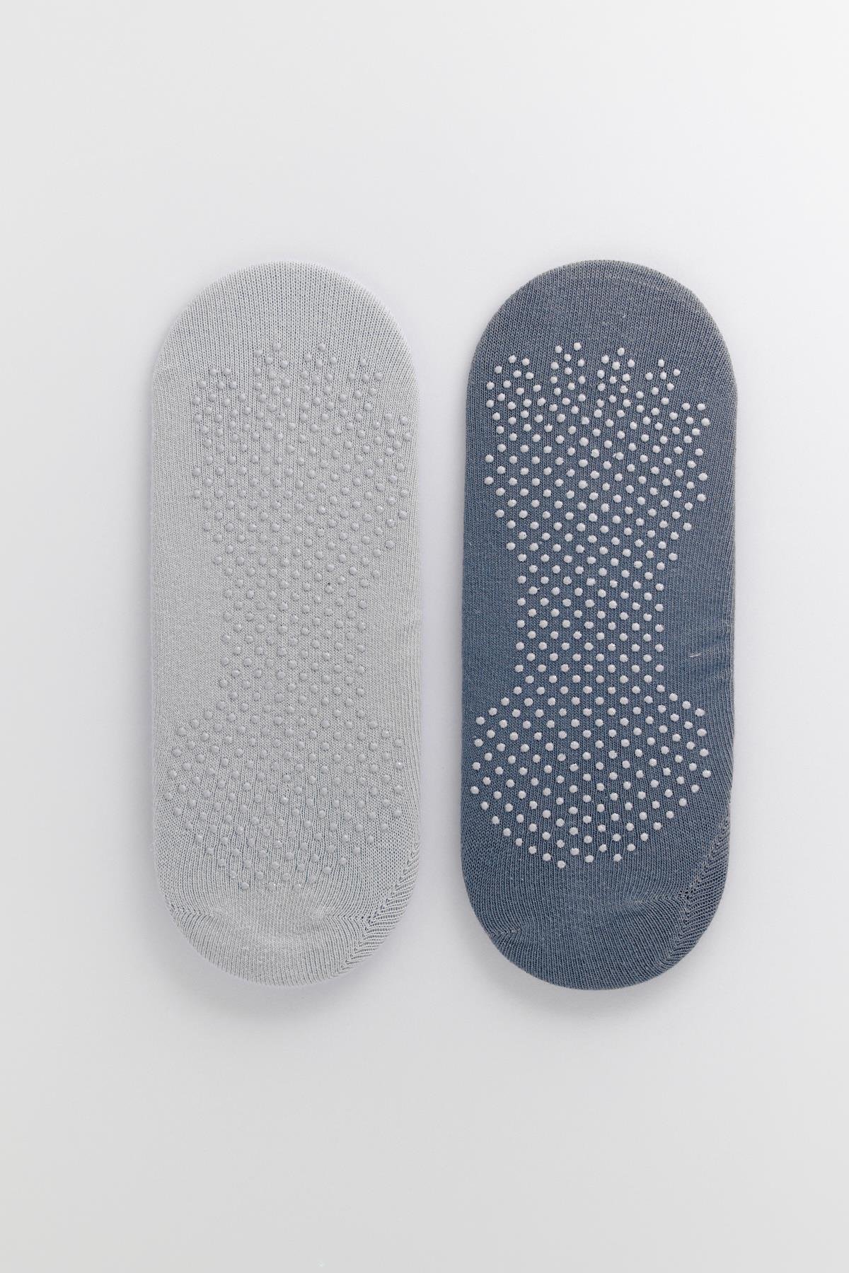 Womens 2-Pack Asta Yoga / Pilates Socks Blue / Light Blue