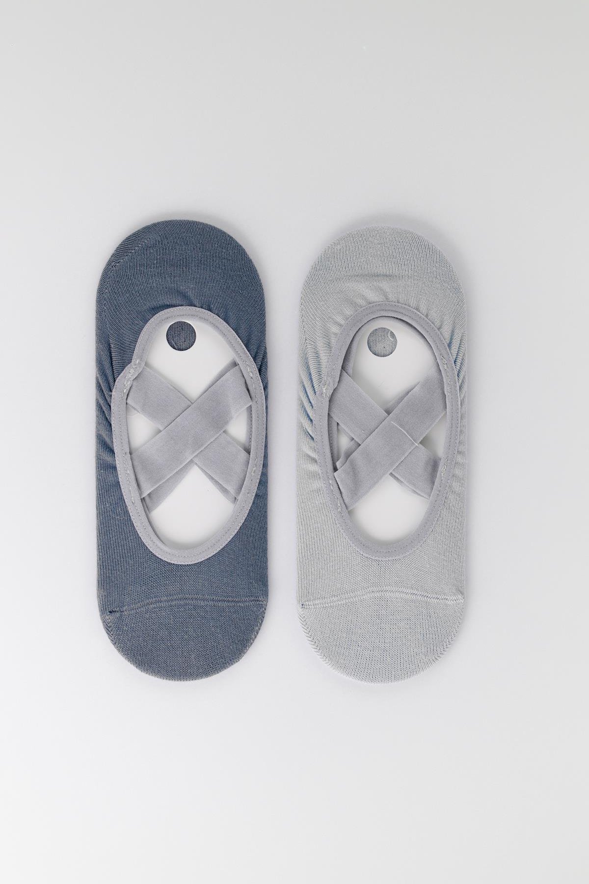 Womens 2-Pack Asta Yoga / Pilates Socks Blue / Light Blue