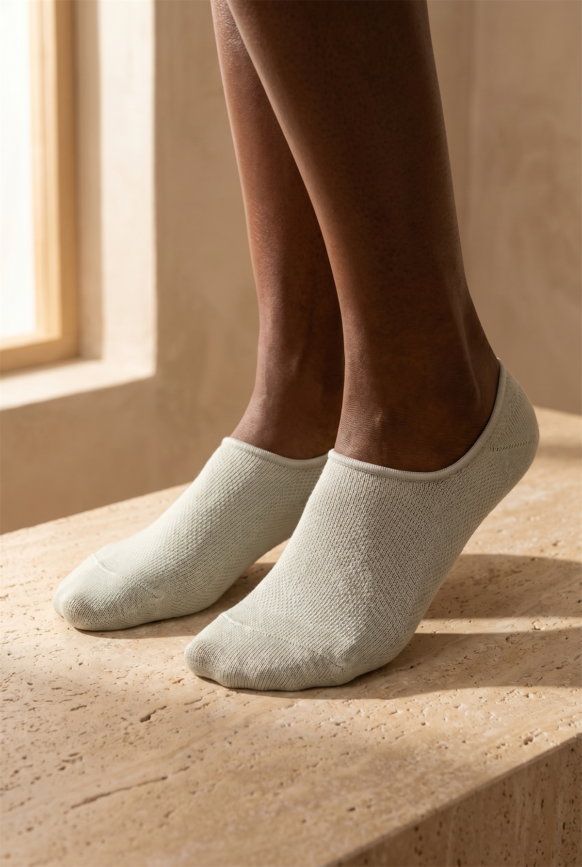 Kadın 2li Basic Renkli Görünmez Babet Çorap Mavi Mix