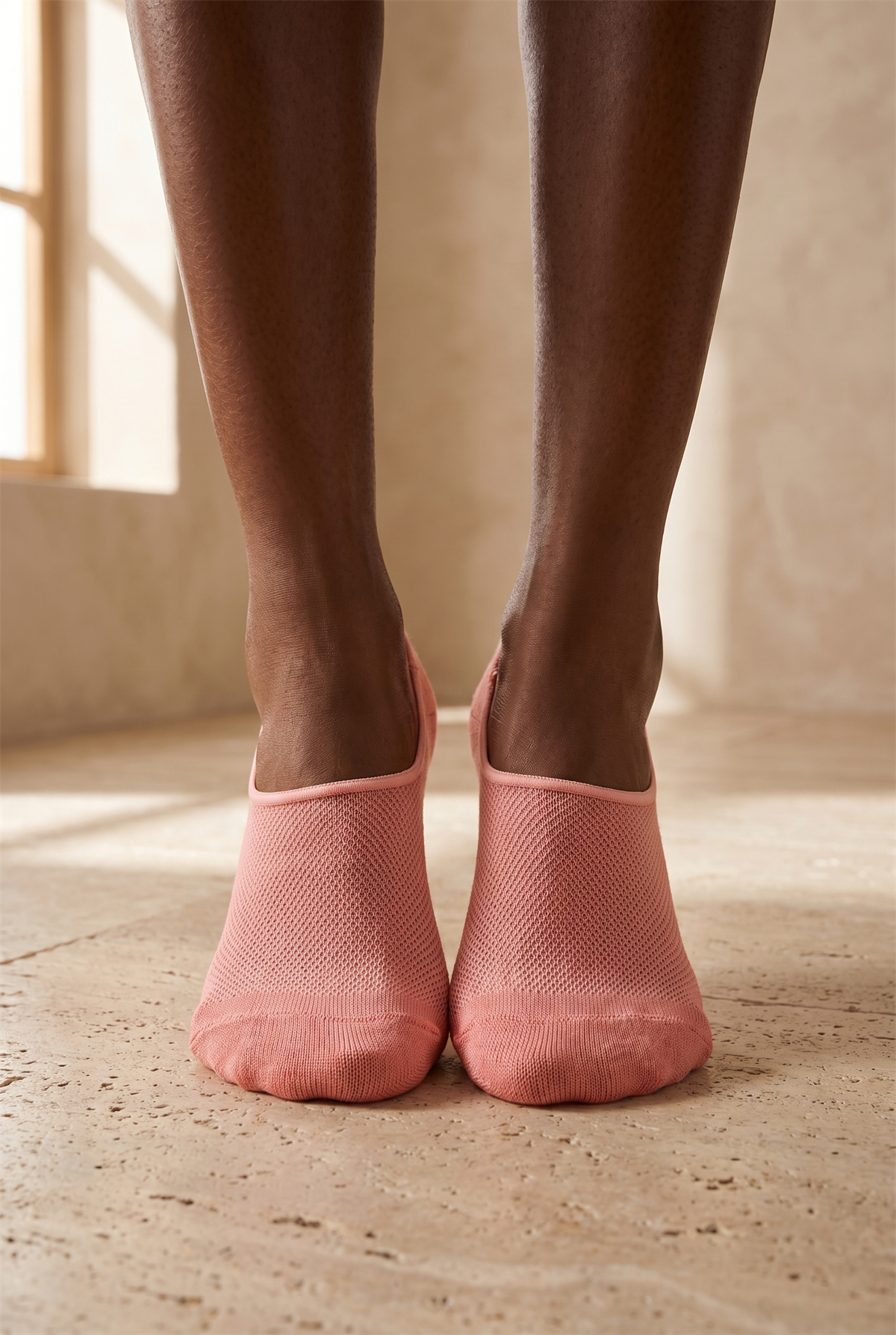 Kadın 2li Basic Renkli Görünmez Babet Çorap Pembe Mix