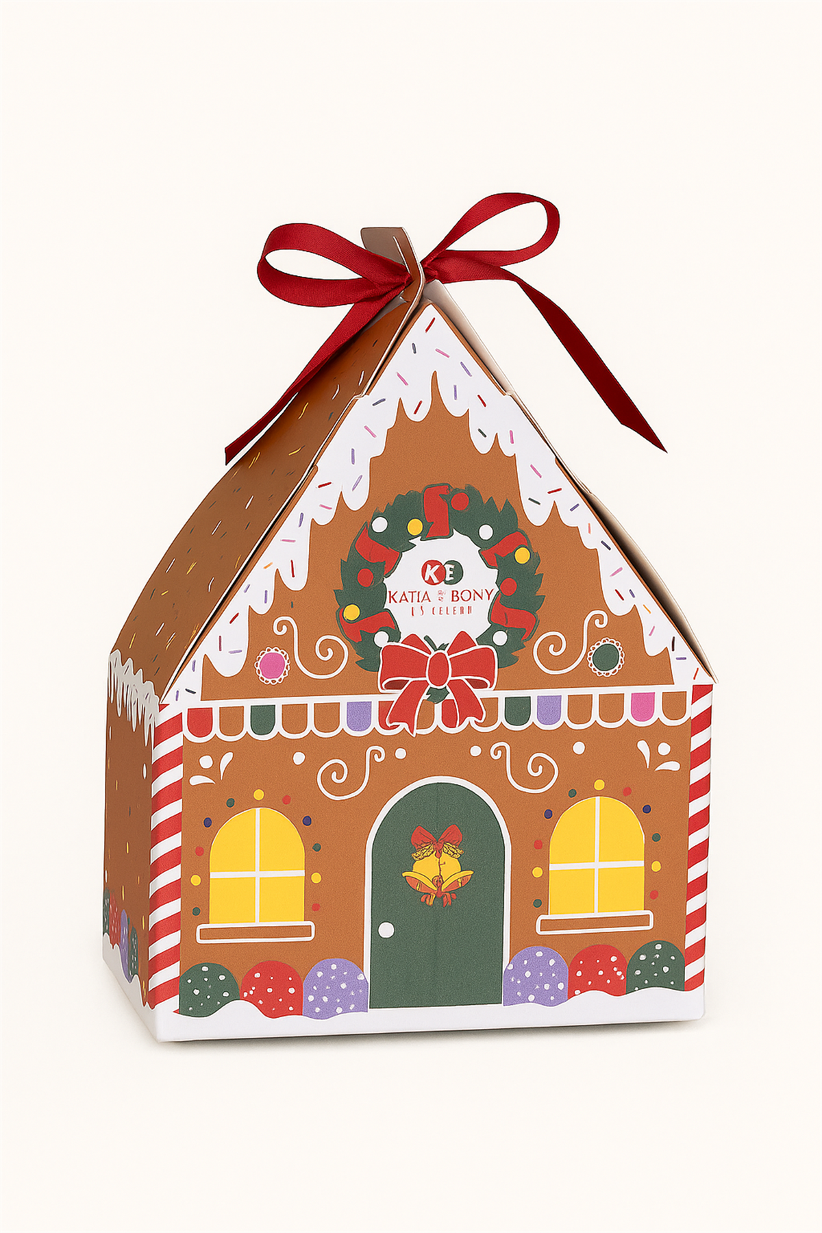 22501W3017 2PCK FİYONKLU KUTULU YILBAŞI KADIN SOKET ÇORAP Desenli