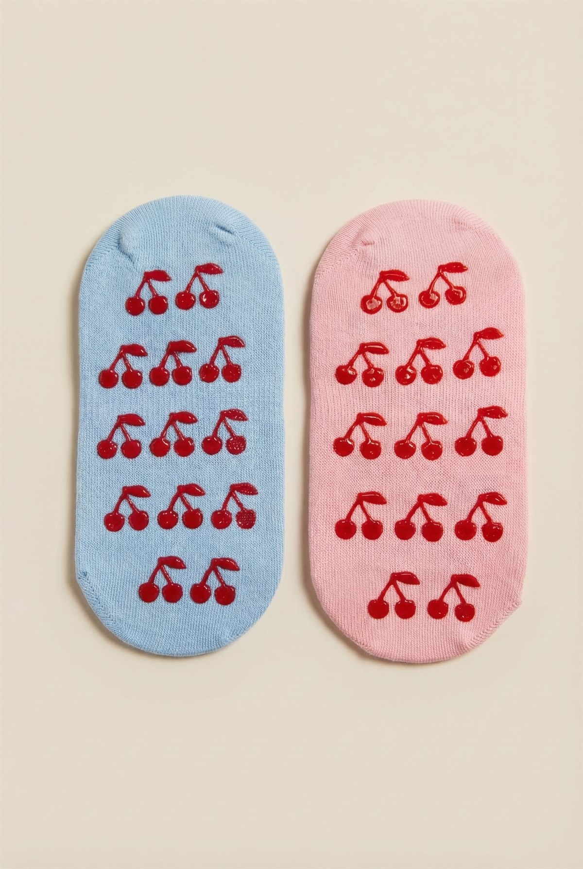Kadın 2li Kirazlı Görünmez Babet Çorap