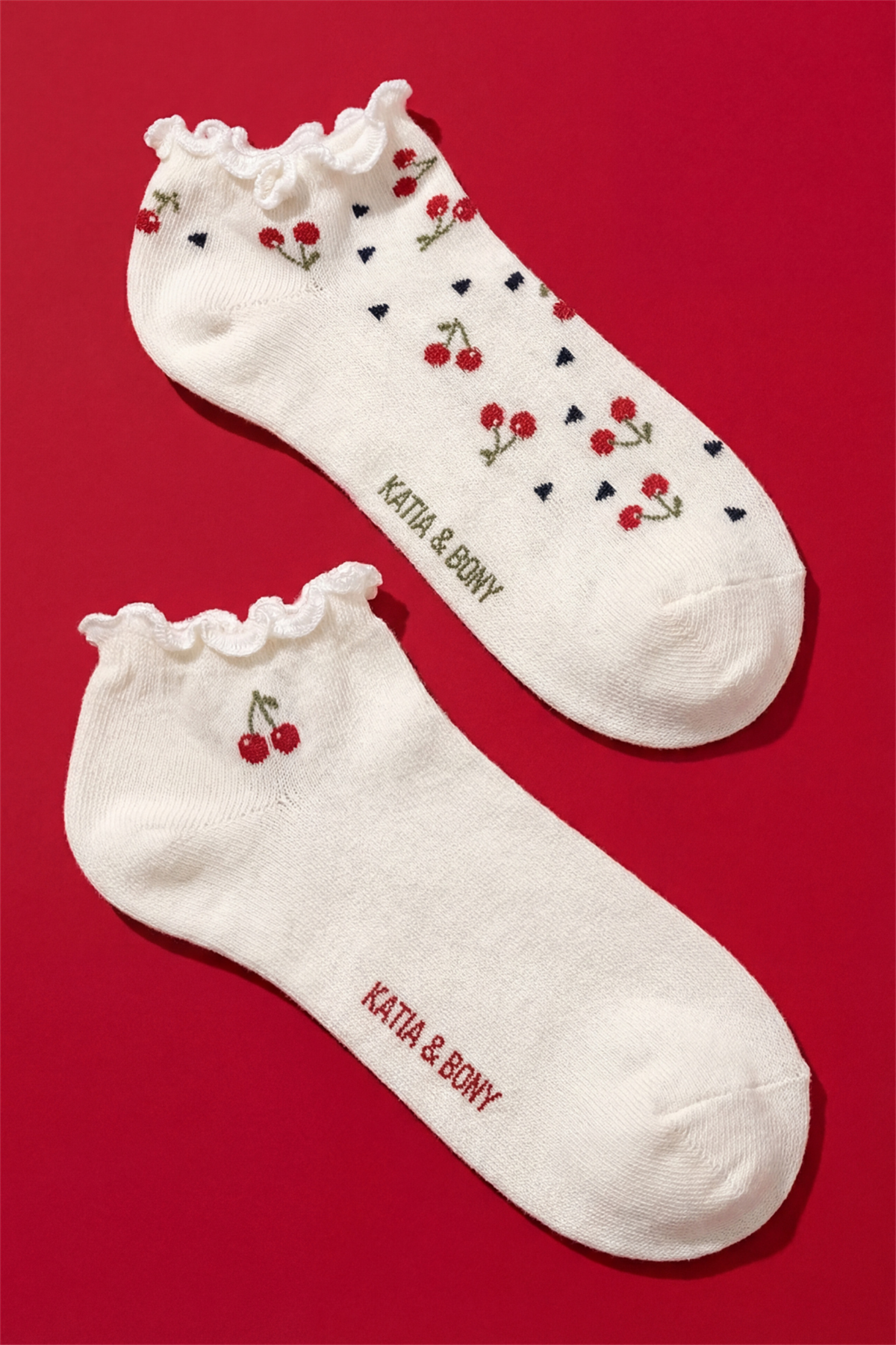 Kadın 2li Kirazlı Step Çorap