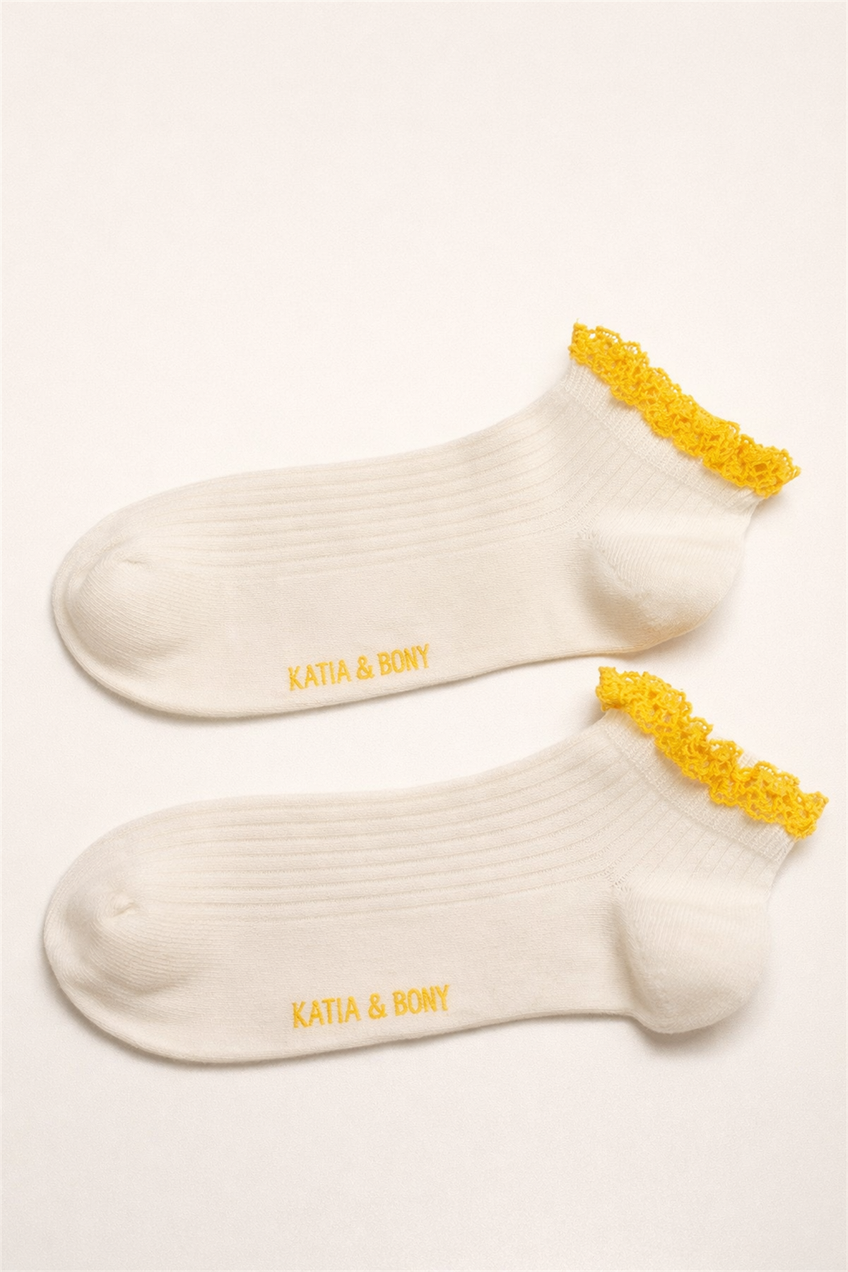 Kadın 2li Limon Desenli Step Çorap