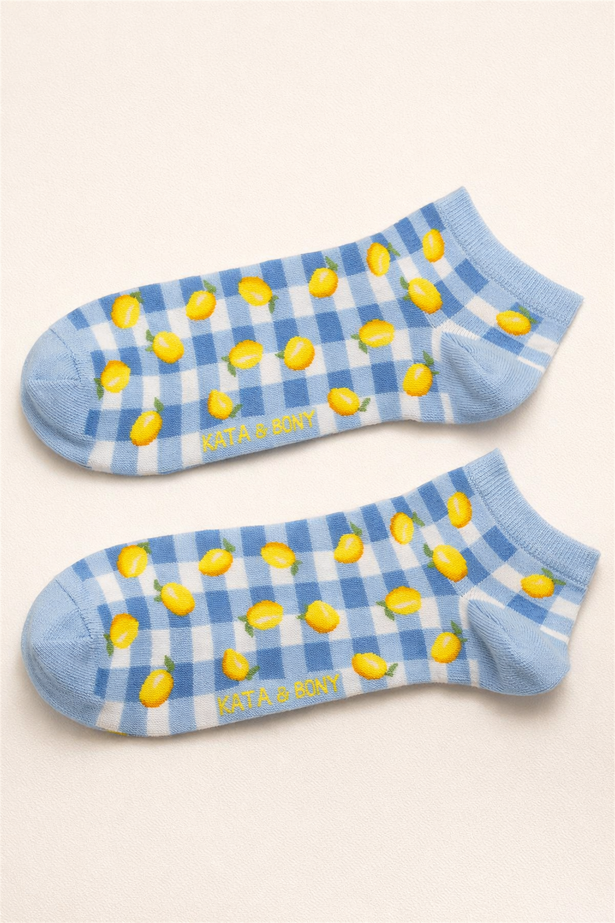 Kadın 2li Limon Desenli Step Çorap