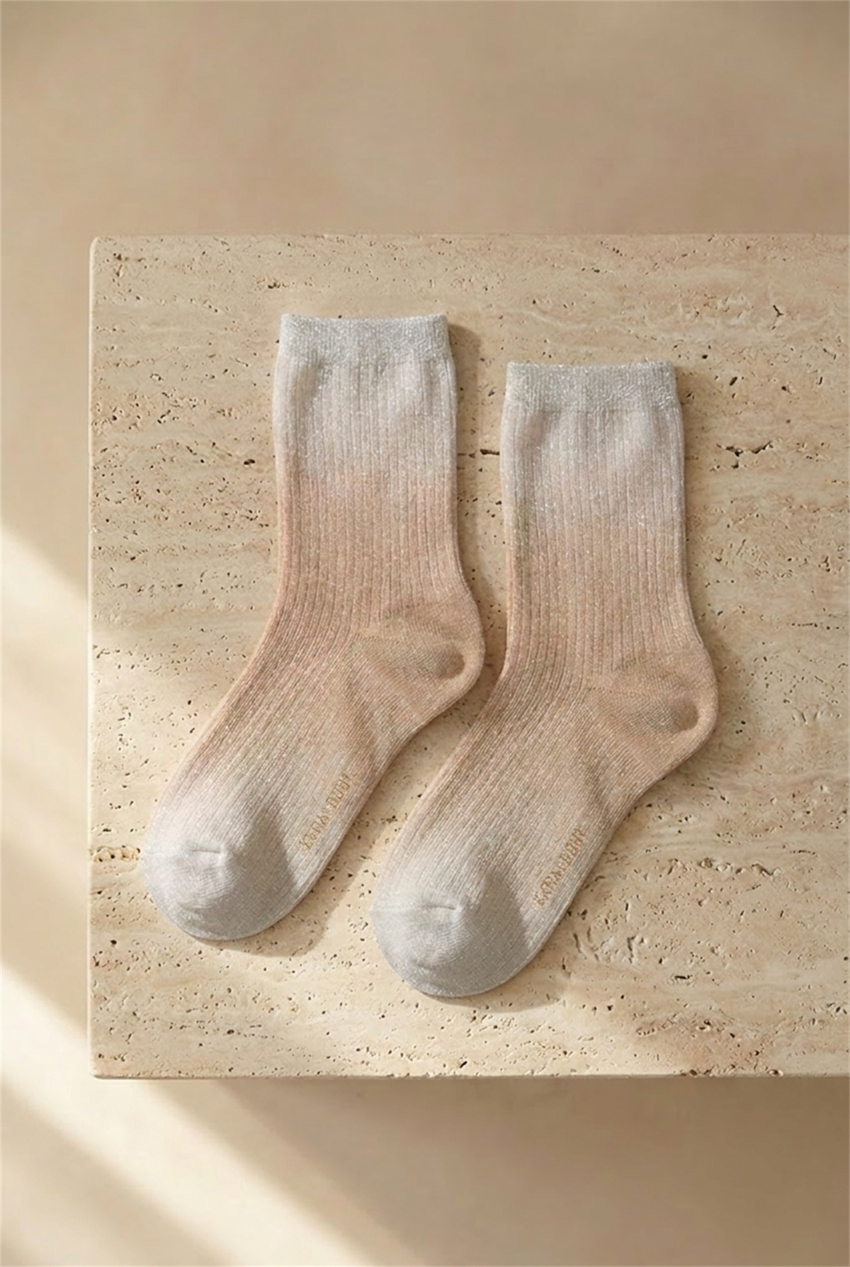 Kadın 2li Paket Parlak Simli Soket Çorap