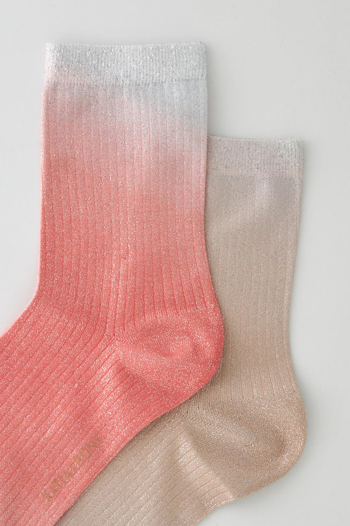 Womens 2-Pack Shiny Glitter Ankle Socks