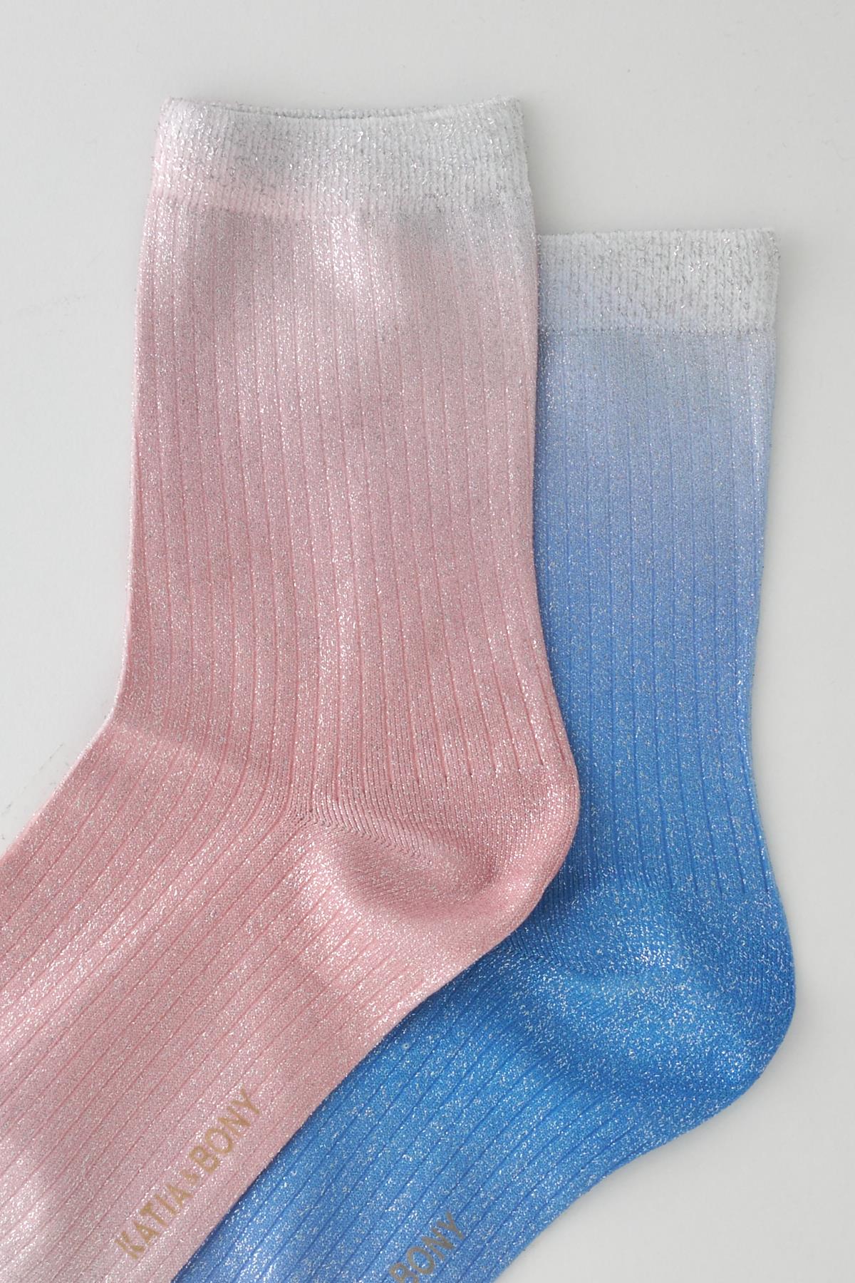 Womens 2-Pack Shiny Glitter Ankle Socks