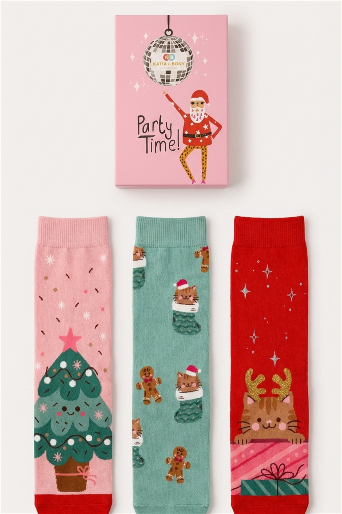 Kadın 3lü Kutulu Yılbaşı Soket Çorap