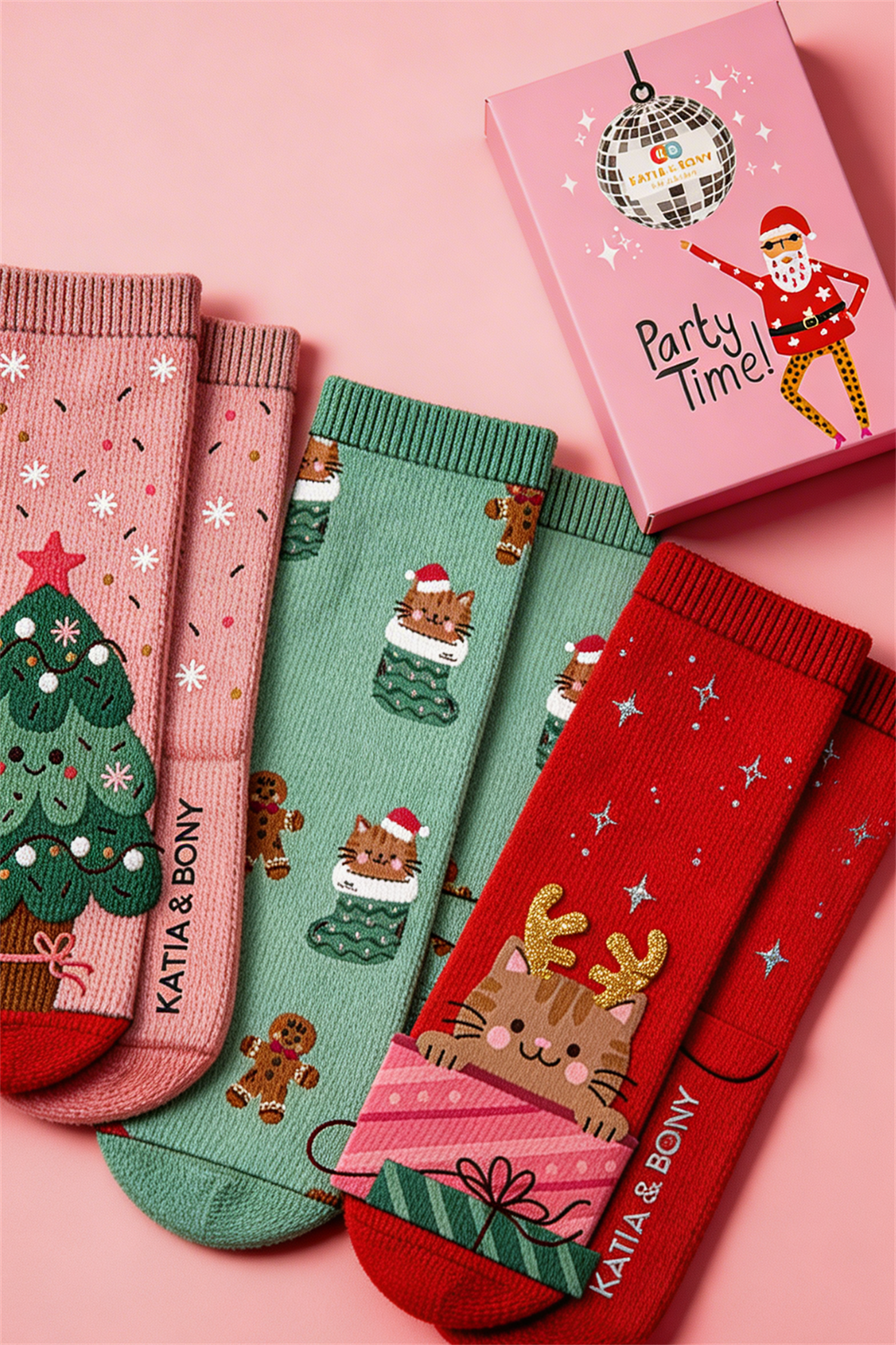 Kadın 3lü Kutulu Yılbaşı Soket Çorap