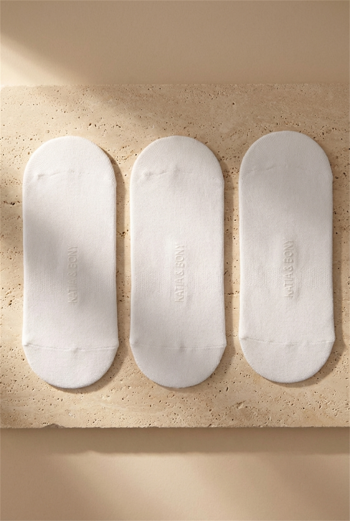 Kadın 3lü Paket Basic Görünmez Babet Çorap Beyaz/Beyaz/Beyaz