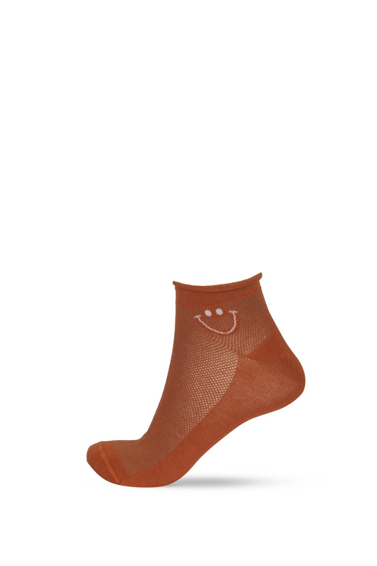 12401G2030  5 Li KADIN HAPPY MIX STEP ÇORAP Desenli