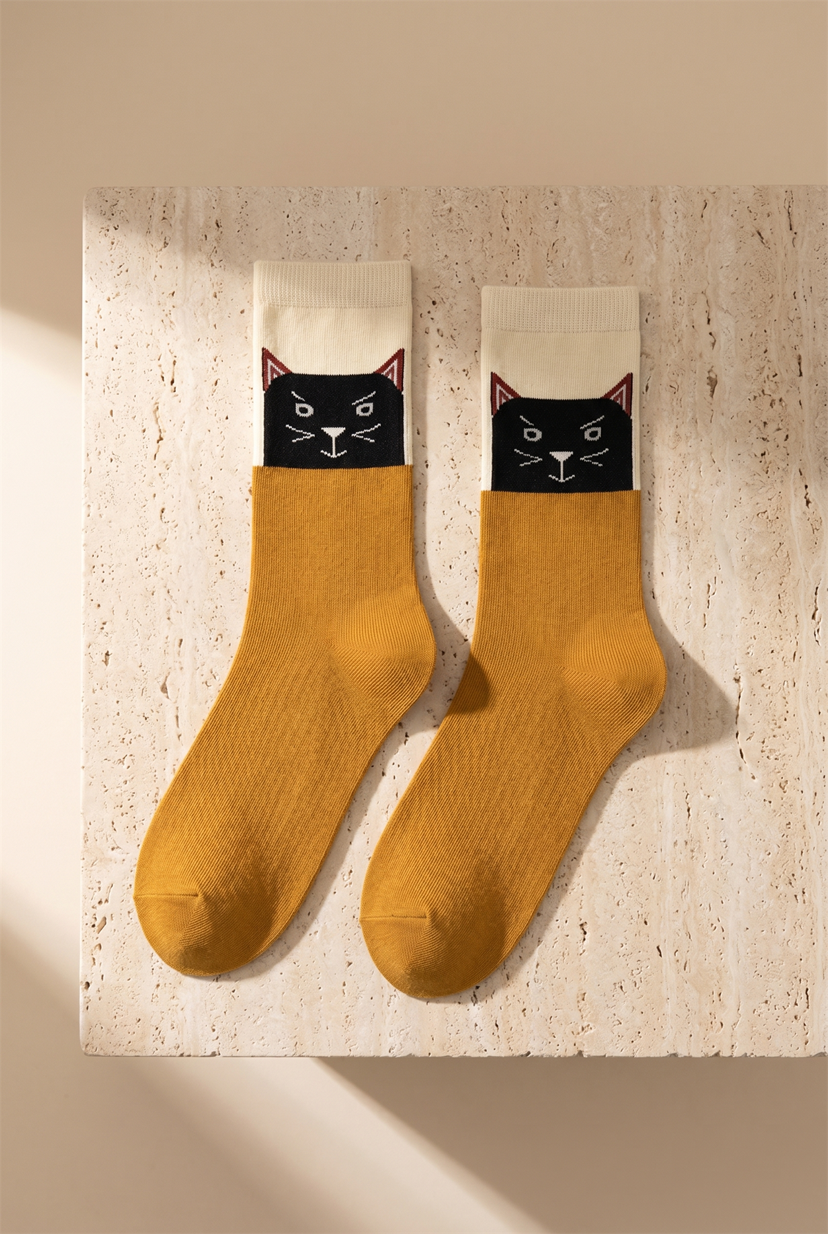 Kadın 5li Kedi Desenli Soket Çorap