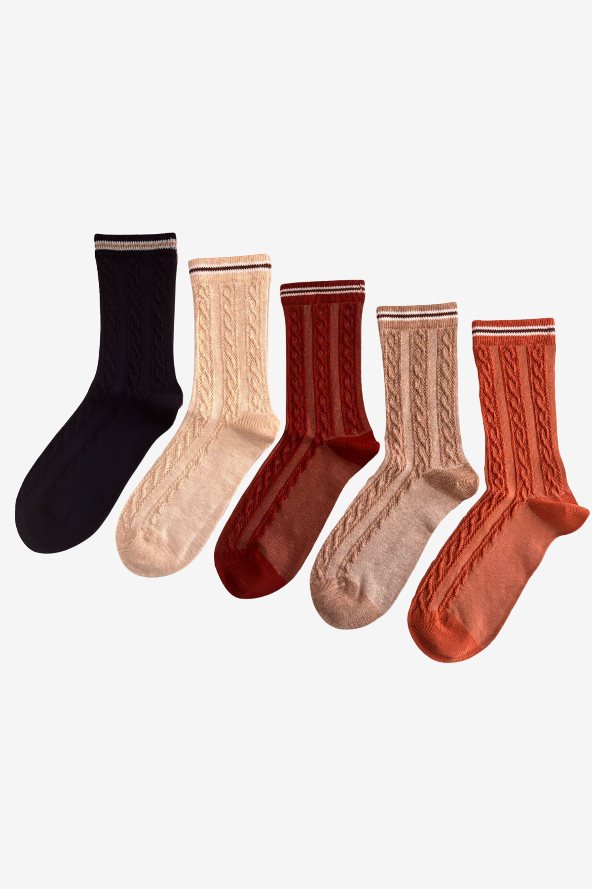 Womens 5-Pack Socket Socks Navy Mixed