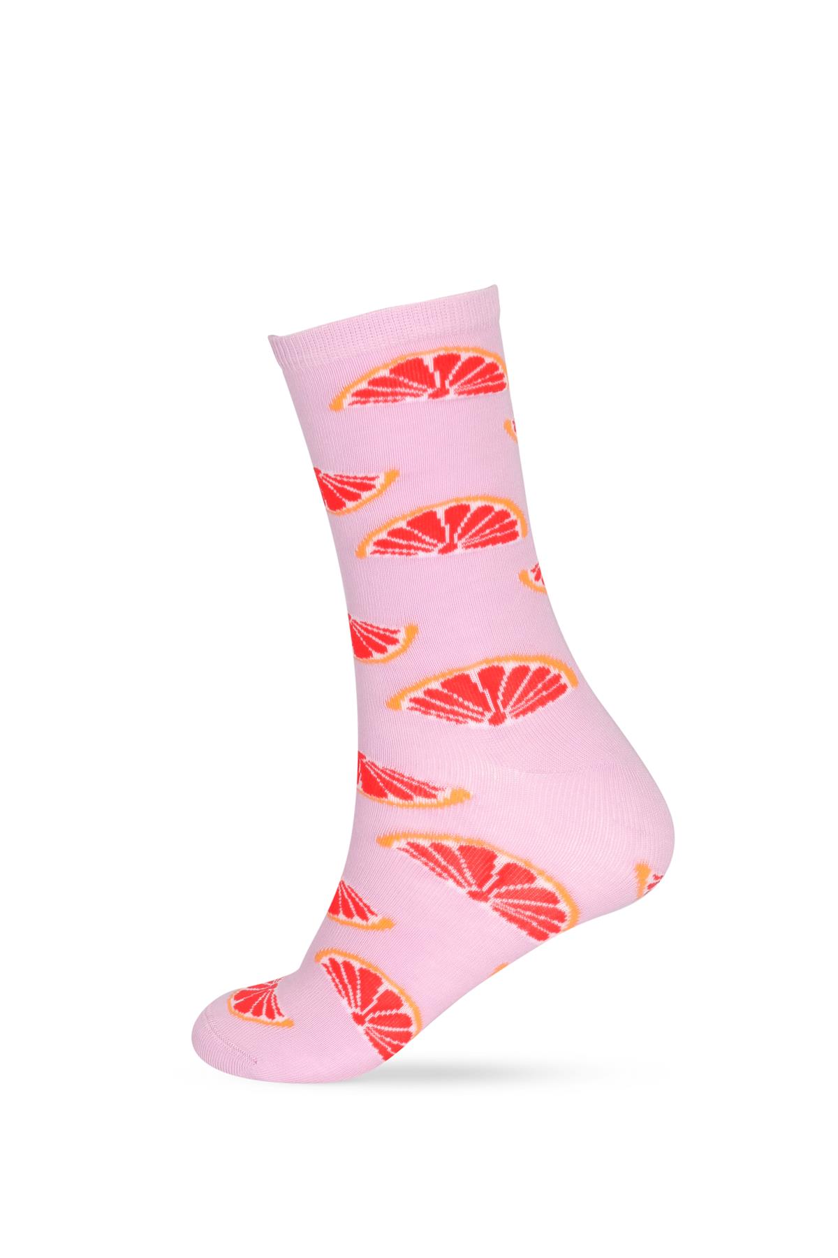 Womens 6-Pair Fruit Patterned Socks