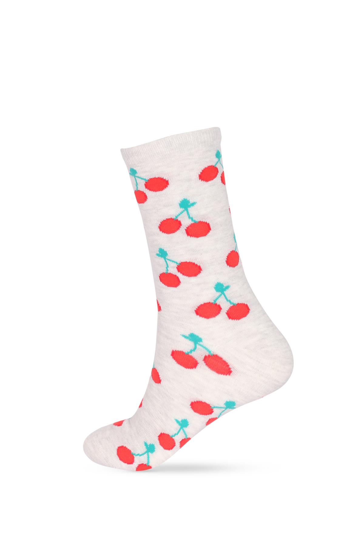 Womens 6-Pair Fruit Patterned Socks