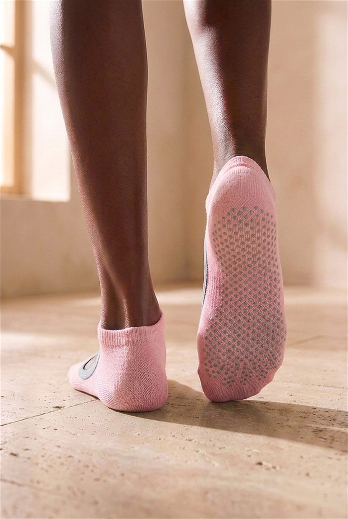 Kadın Asta Yoga / Pilates Step Çorap Pembe