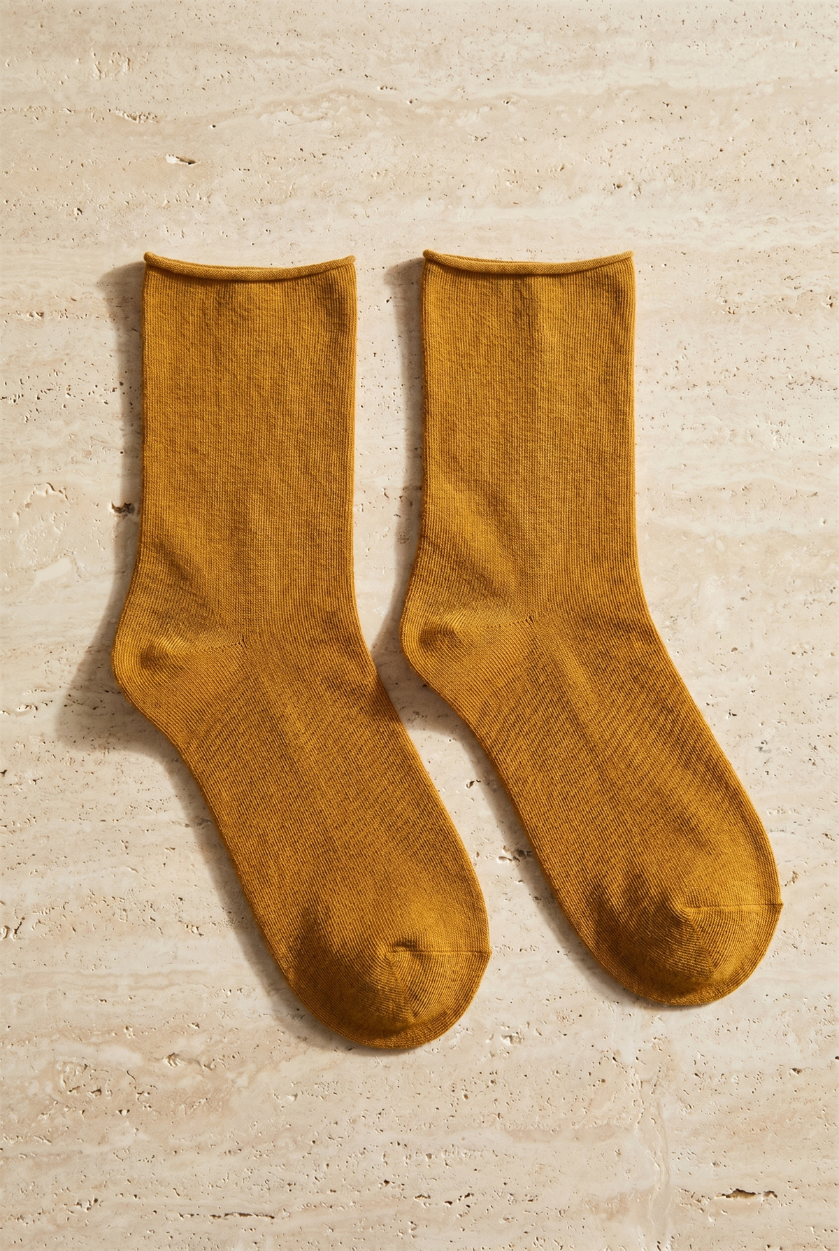 Kadın Basic Modal Soket Çorap Hardal