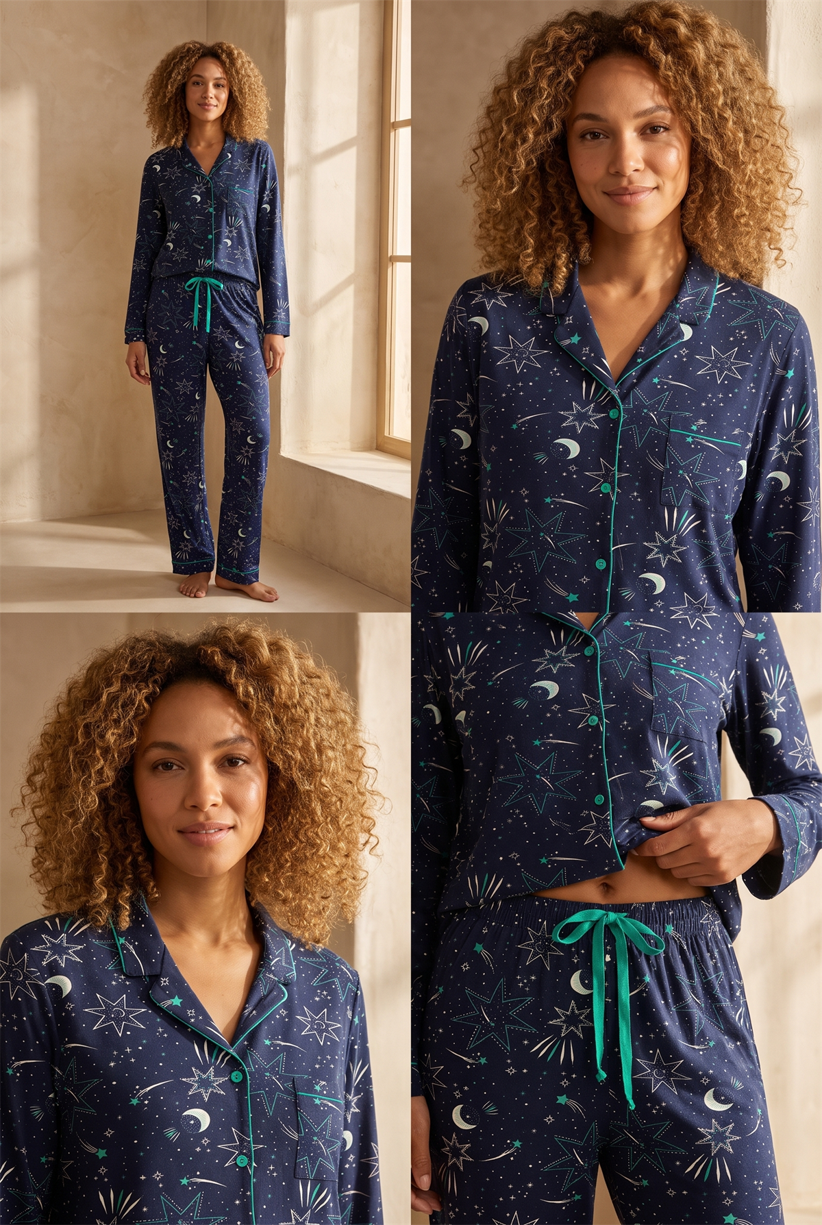 Kadın Blue Harmony Pijama Takımı Lacivert