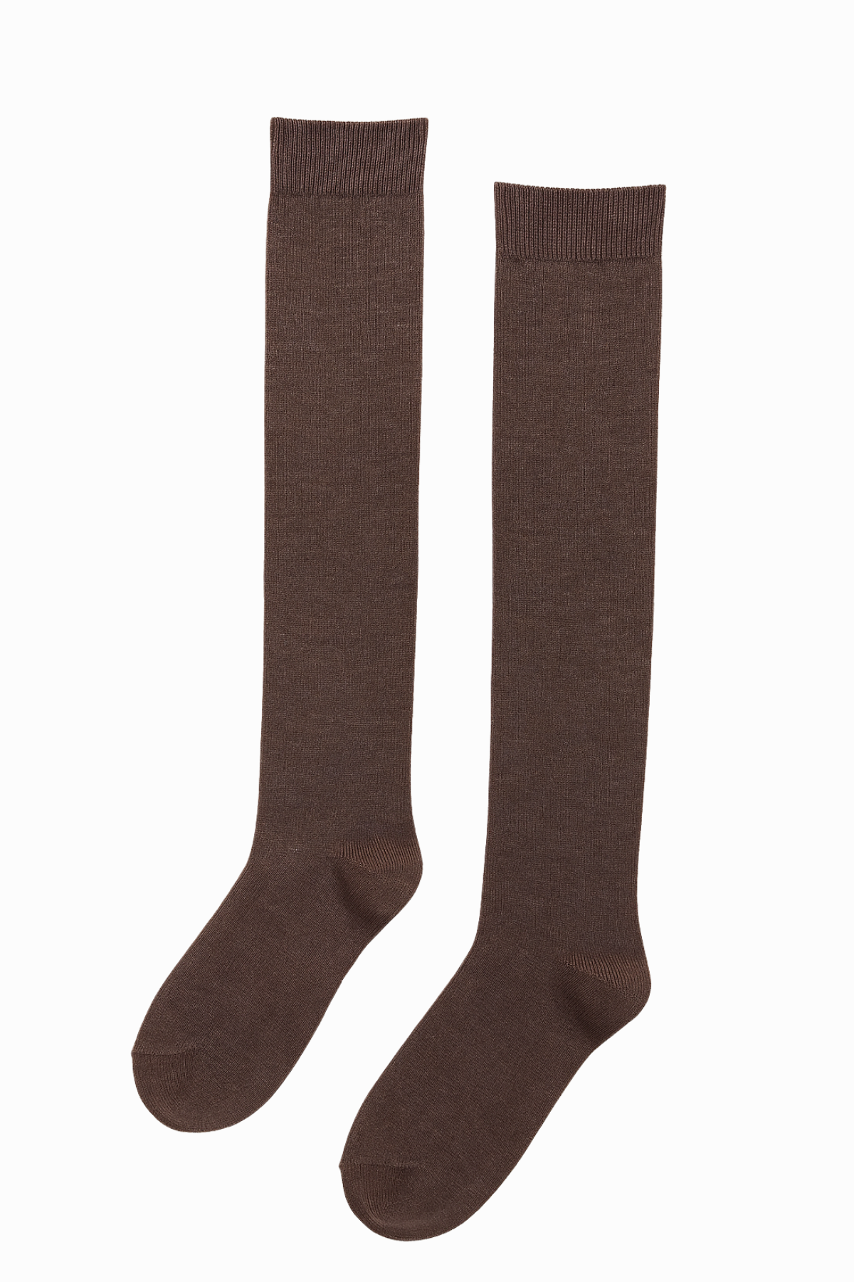 12501G1018 KADIN DİZALTI ÇORAP Kahverengi