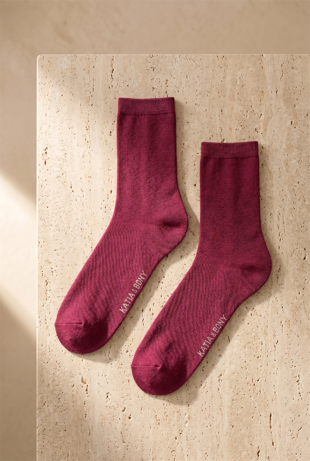 Kadın Family Basic Soket Çorap Cherry