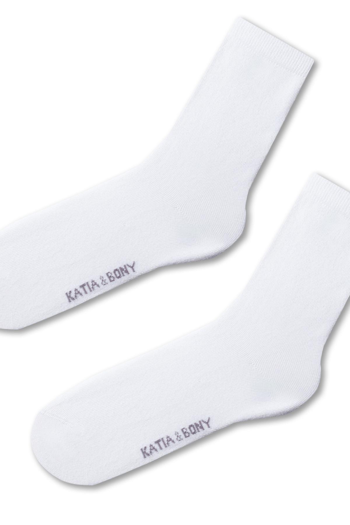 Kadın Family Basic Soket Çorap Ekru