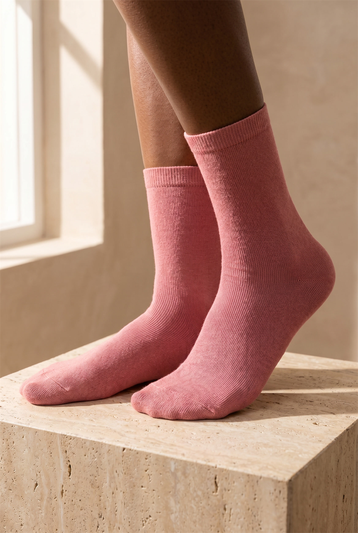 Kadın Family Basic Soket Çorap Gül Pembe