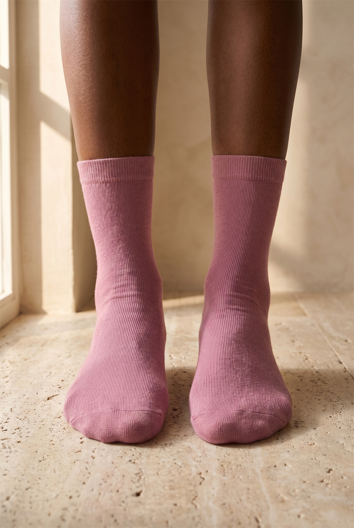Kadın Family Basic Soket Çorap Gül Violet