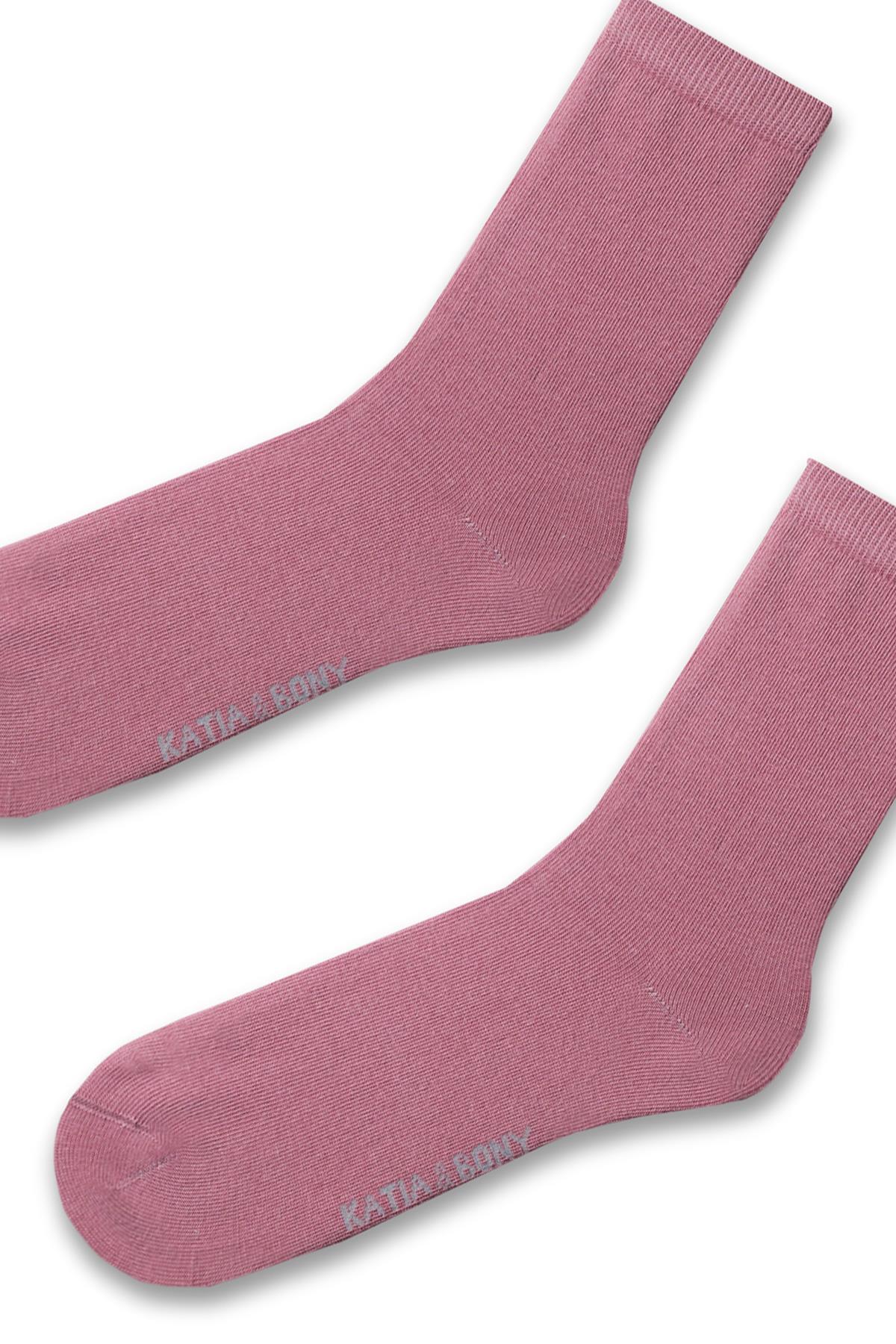 Womens Family Basic Socket Socks Rose Violet