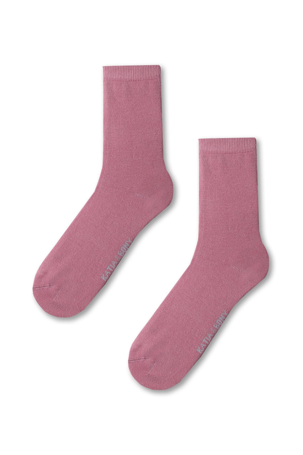 Womens Family Basic Socket Socks Rose Violet