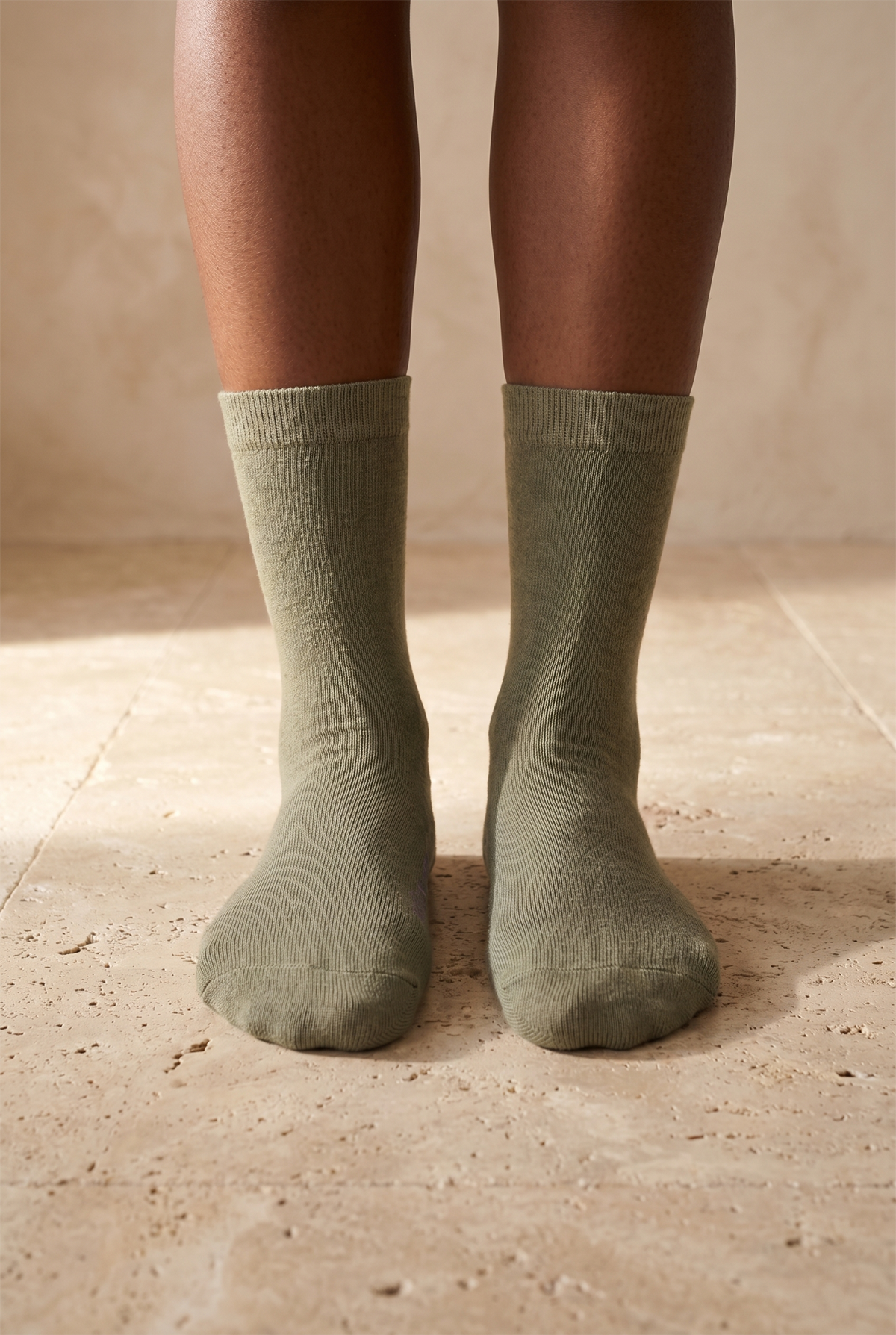Kadın Family Basic Soket Çorap Haki