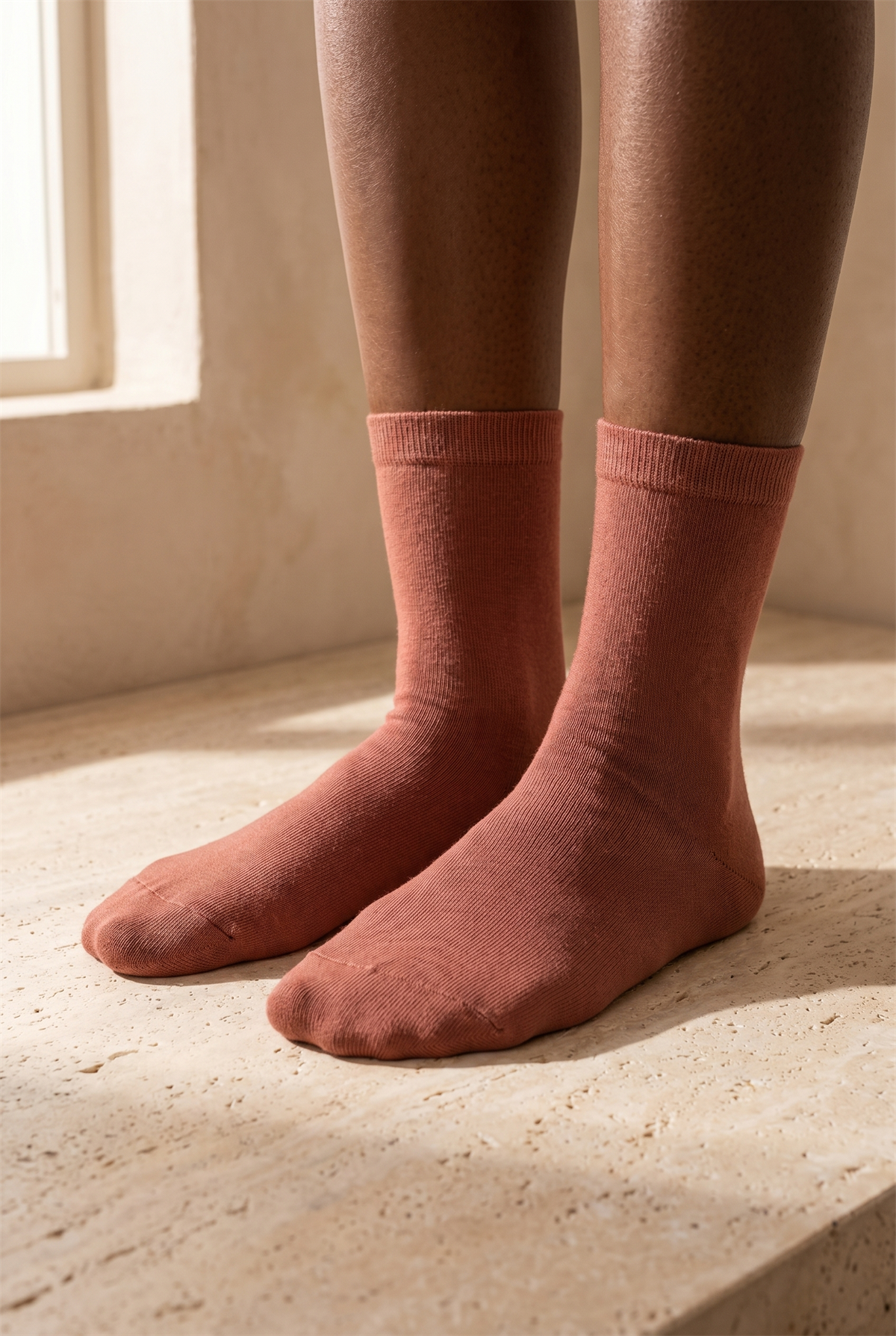Kadın Family Basic Soket Çorap Kahverengi