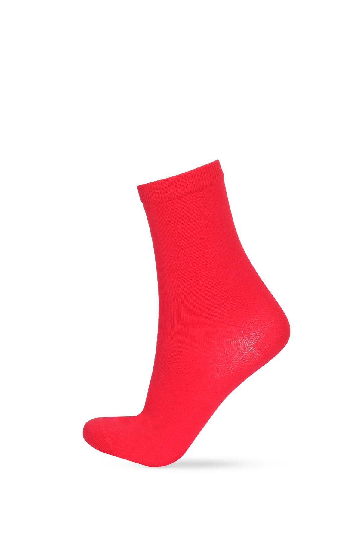 Kadın Family Basic Soket Çorap Kırmızı