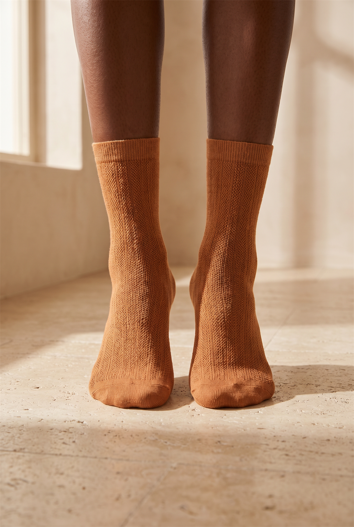 Kadın Family Basic Soket Çorap Koyu Bej